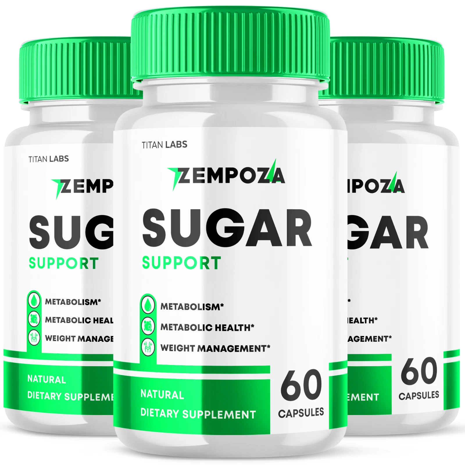 (3 Pack) Zempoza Sugar Support- Zempoza Blood Health Formula (180 Capsules)