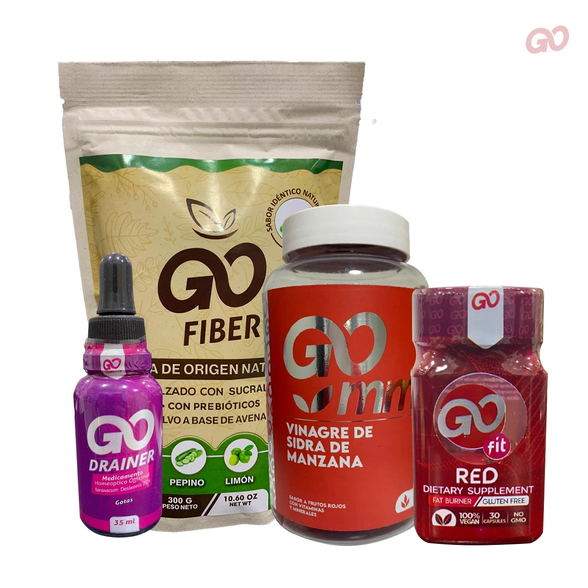 Go Fit red + Go drainer + Go Fiber + Gommy