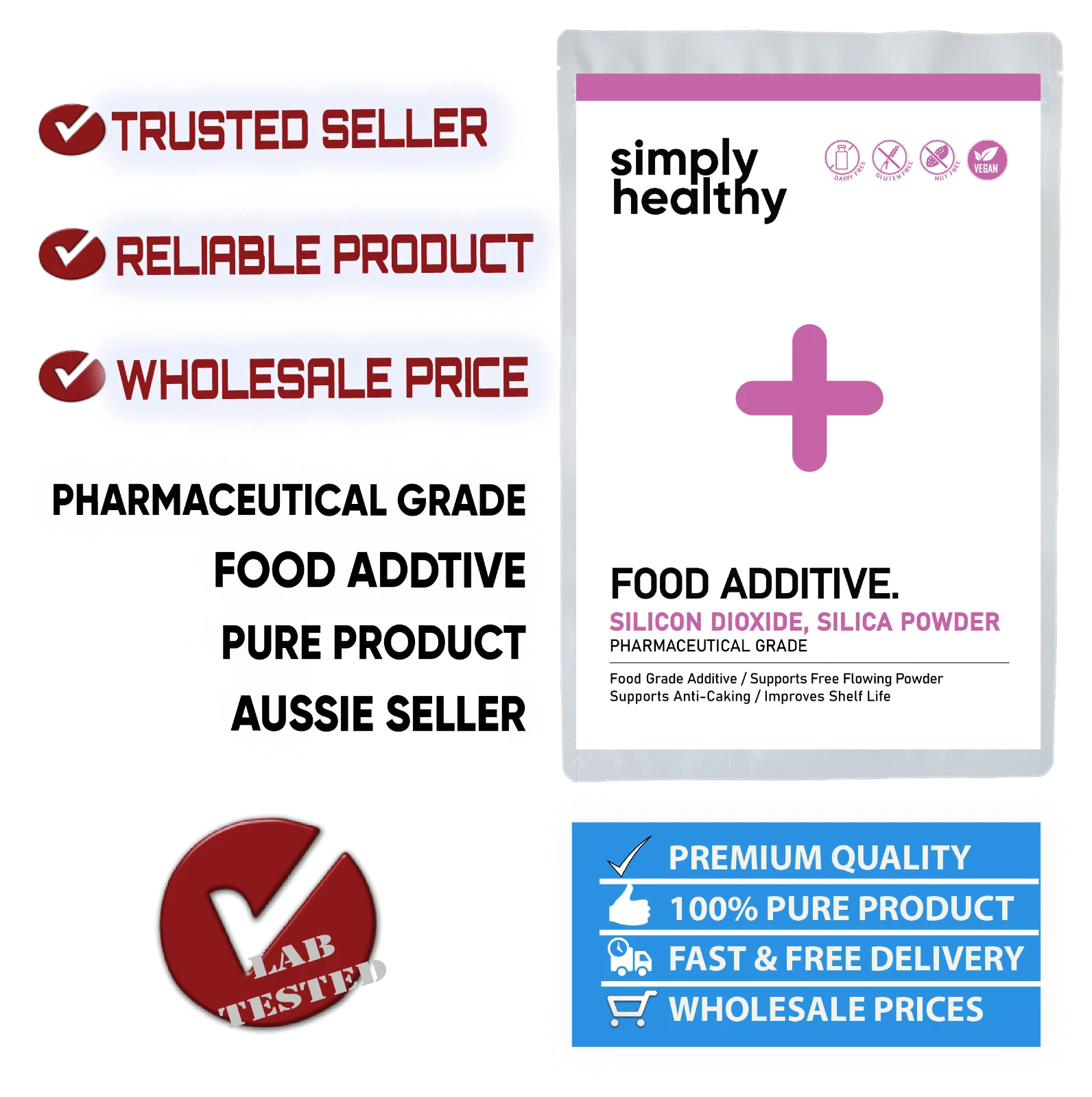 Silica Powder 200g (SiO2) Free Flowing Anti-Caking Agent, Improve Shelf-Life