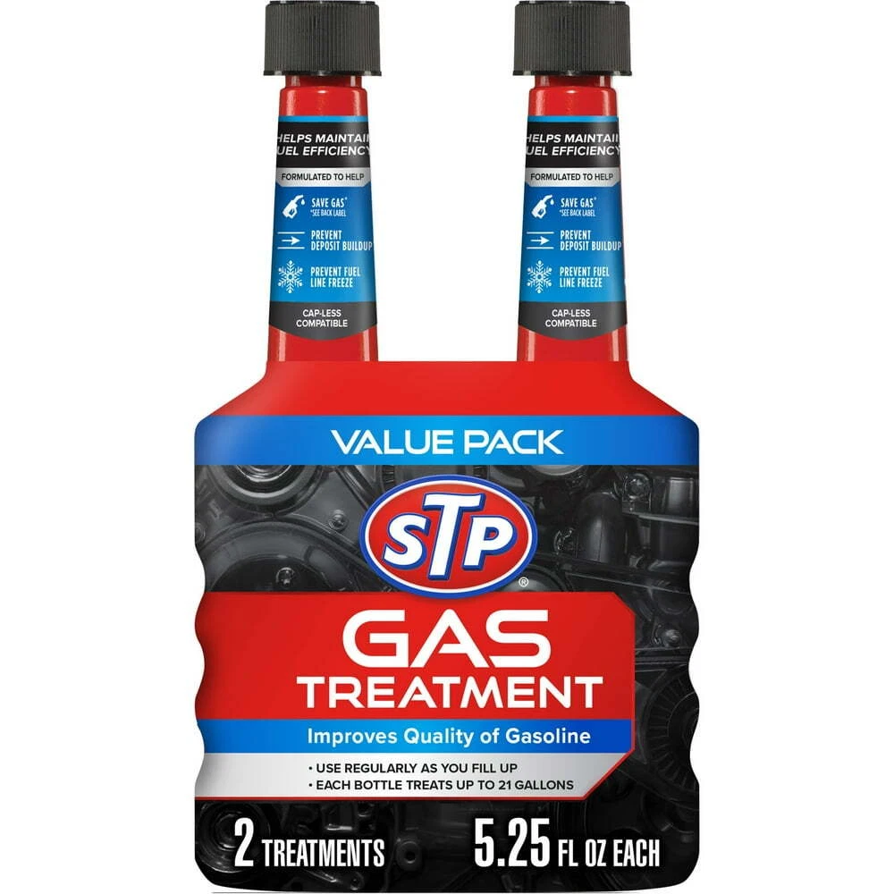 STP Gas Treatment For Any Gasoline Engine Poweful Cleaner - 5.25 FL OZ (2 Count)