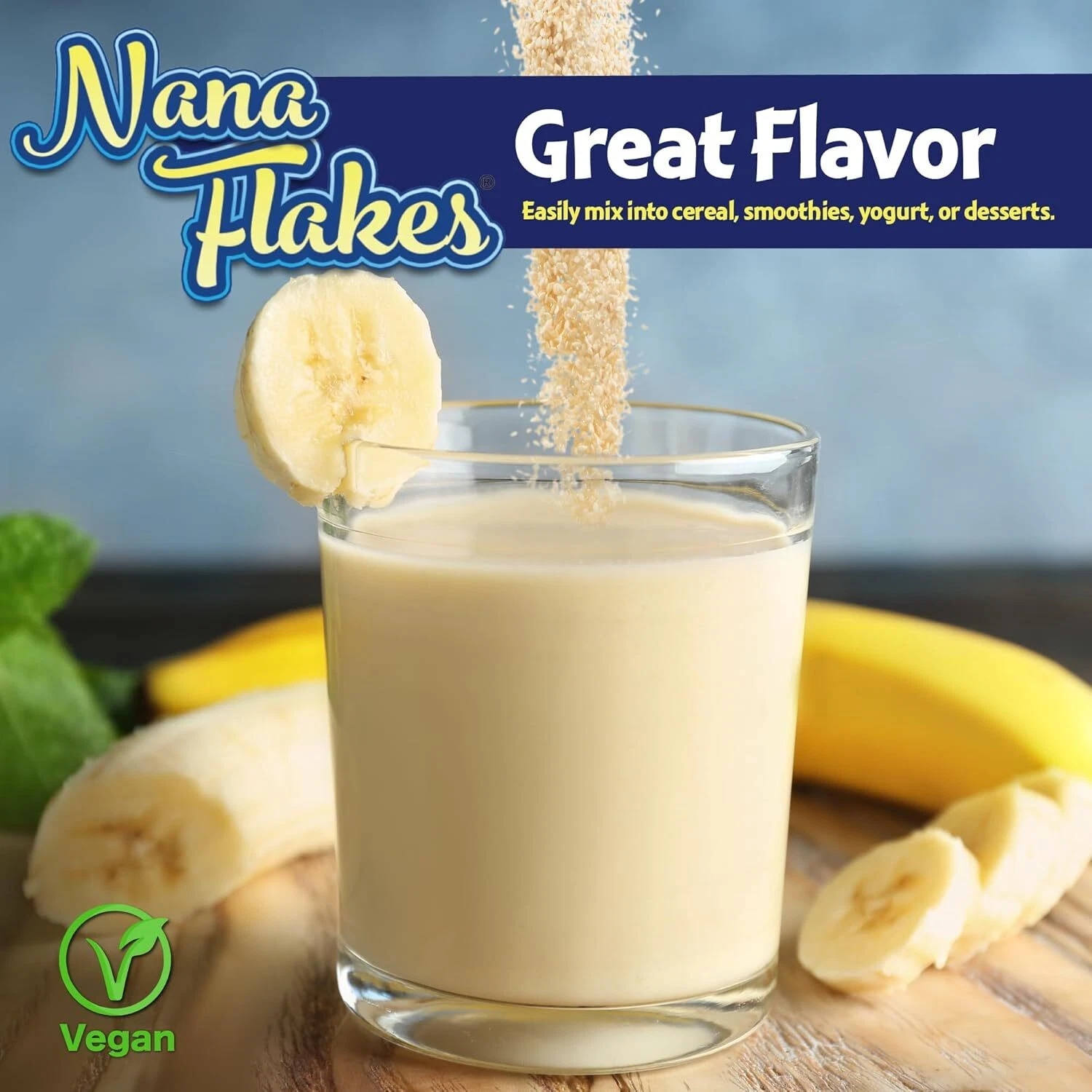 Nana Flakes 100% Natural Dried Banana Flakes Digestive Health 16 oz 69 Servings