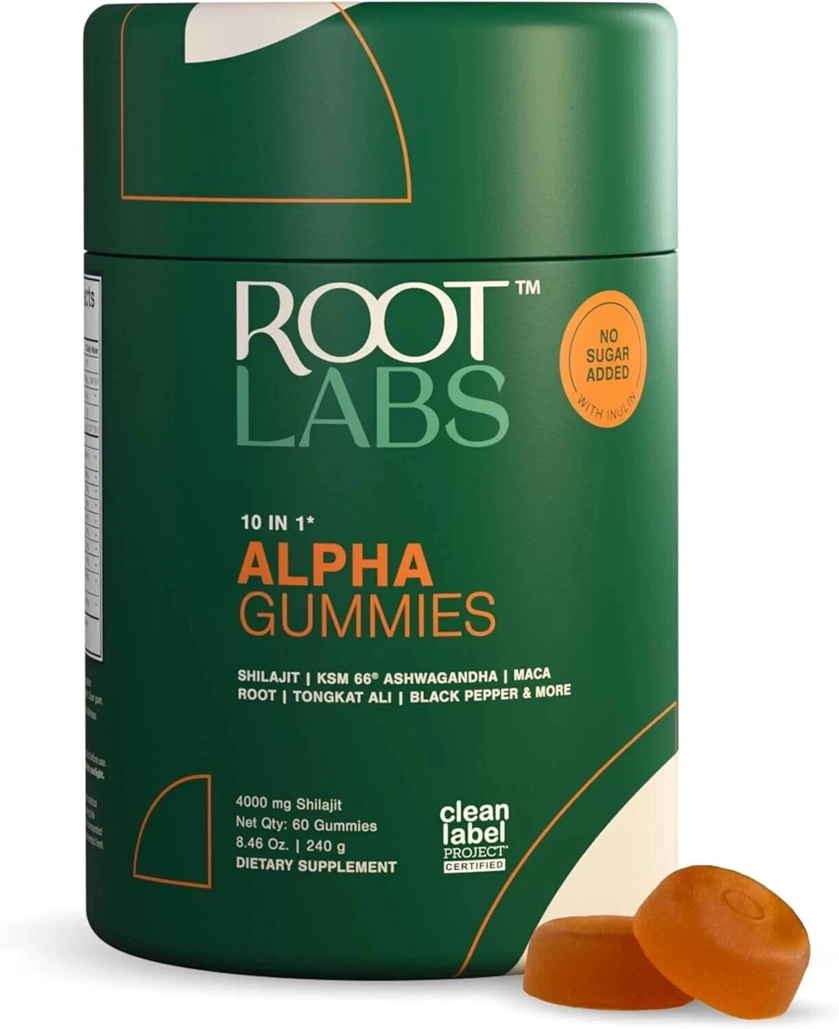 Root Labs 10-in-1 Alpha Shilajit Gummies – 4000mg with KSM-66 Ashwagandha 60ct