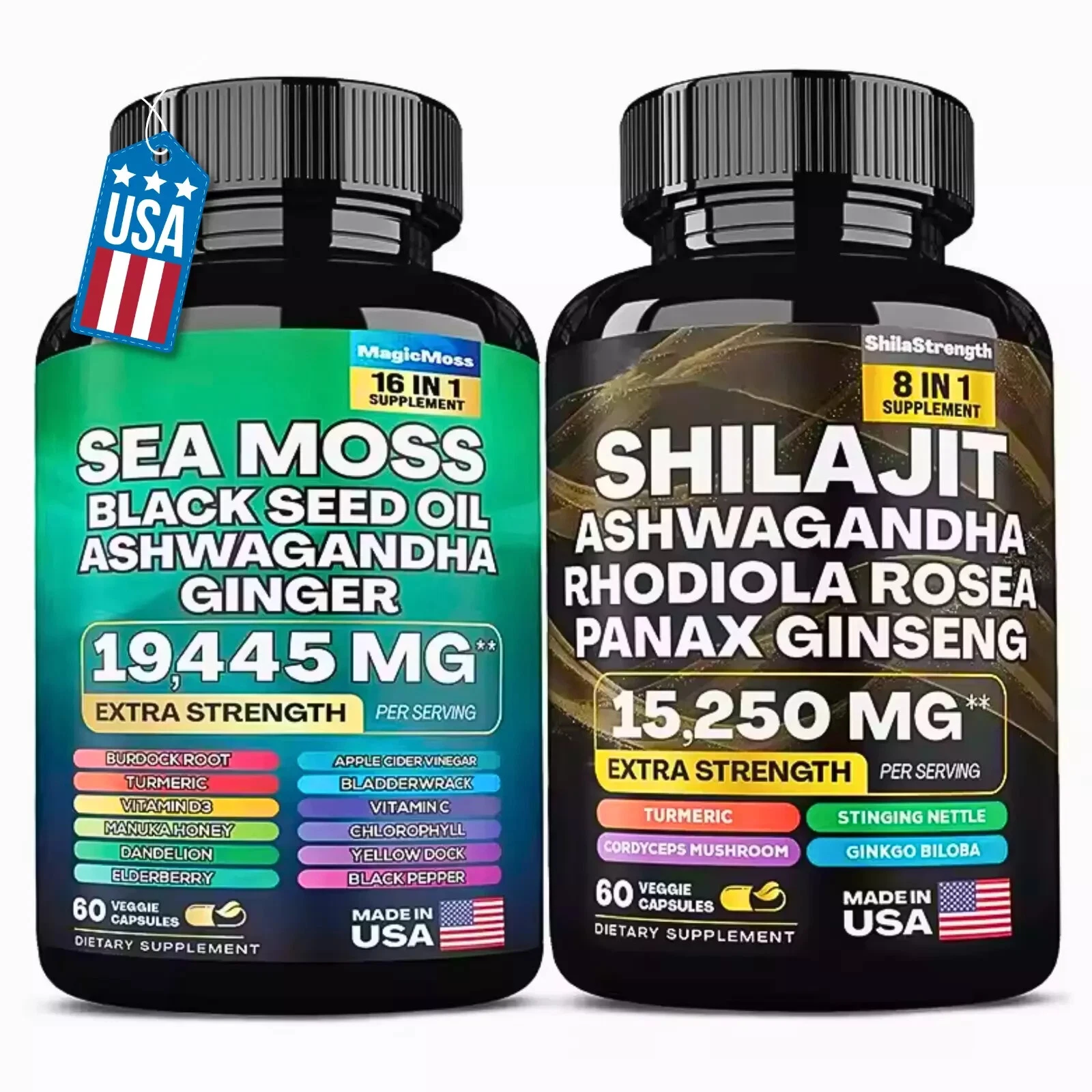 Dynamic Vitality Bundle - Sea Moss Multivitamin & Shilajit Power Combo US