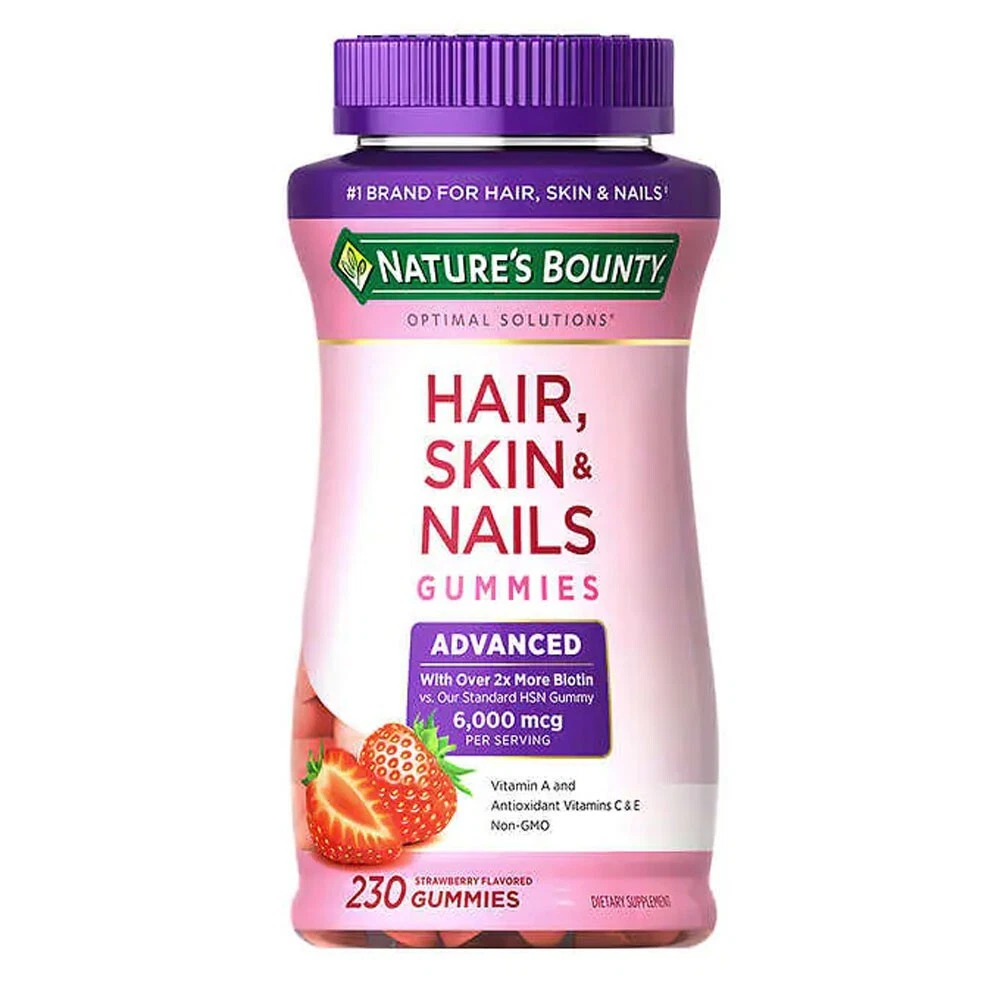Nature's Bounty Hair, Skin and Nails Advanced, 230 Gummies Exp: 10/26