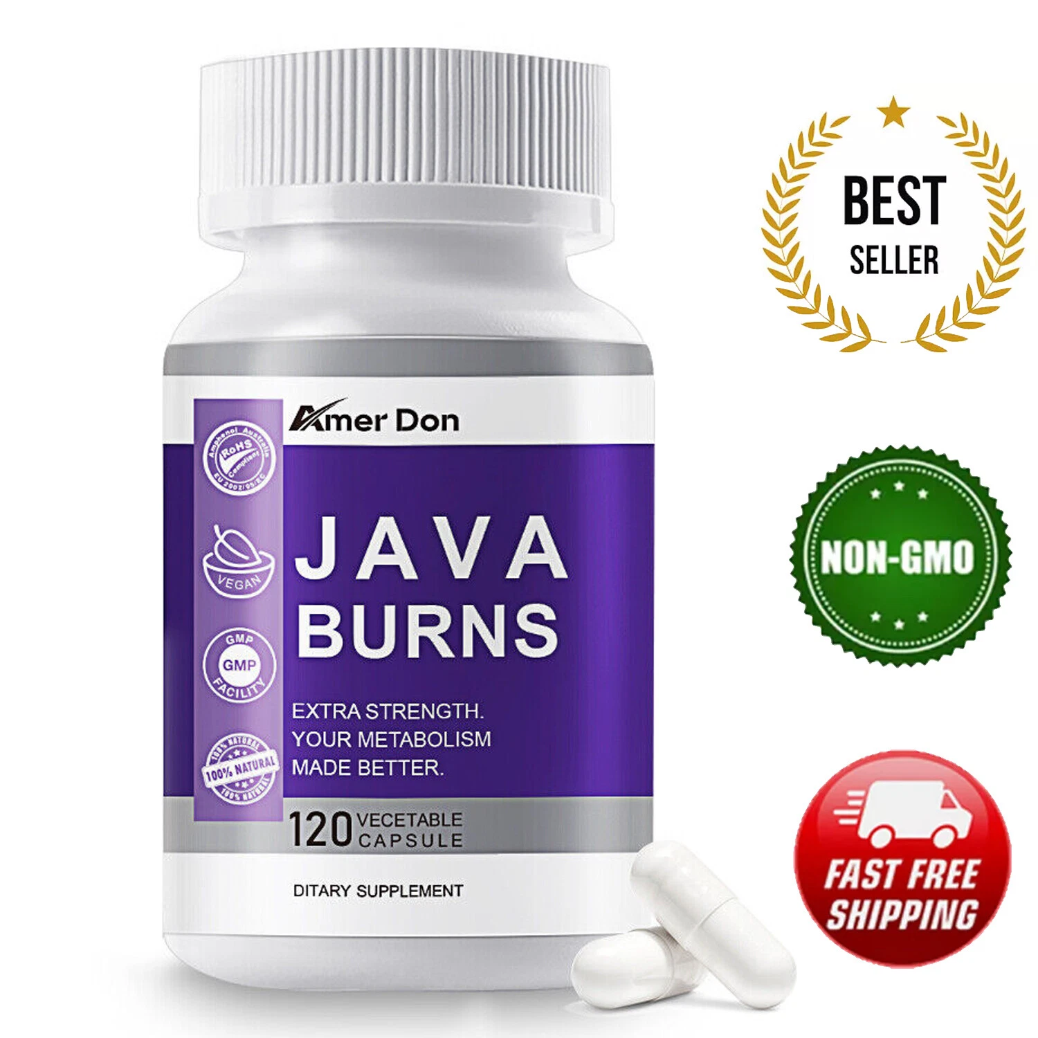 Java Burns Fat Burn MAX Strong Slimming Capsules Diet Pills Weight Loss Ketosis