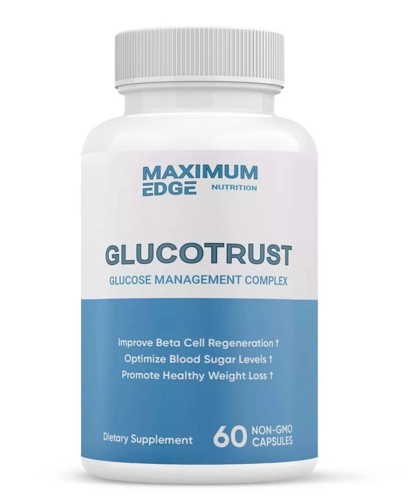 GLUCOTRUST Capsules, Glucotrust Blood Sugar Supplement Max Edge Formula (1 Pack)