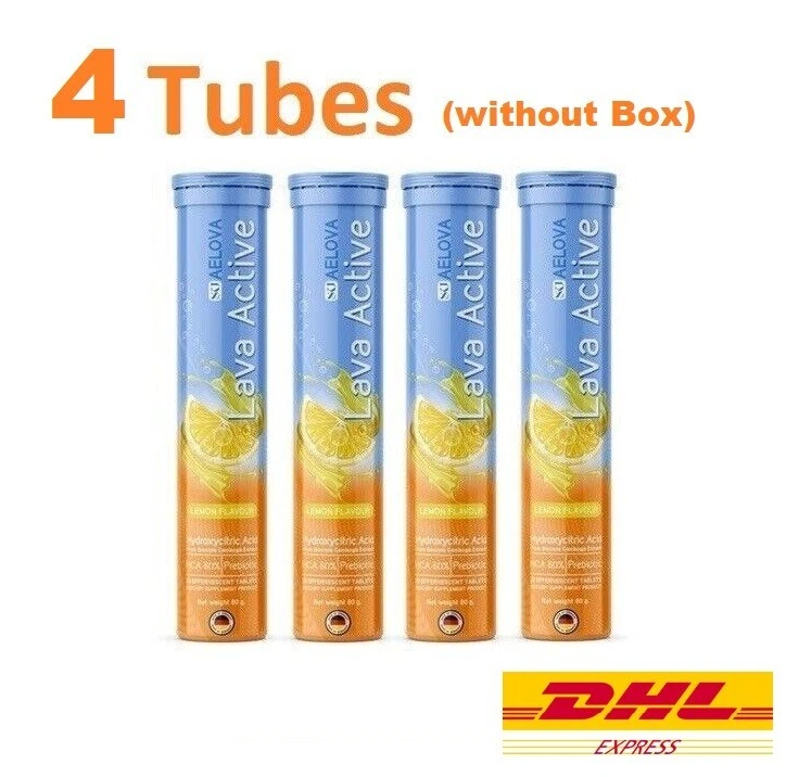 4 Tubes AELOVA Dietary Supplement Tablets Weight Control Effervescent Tighten