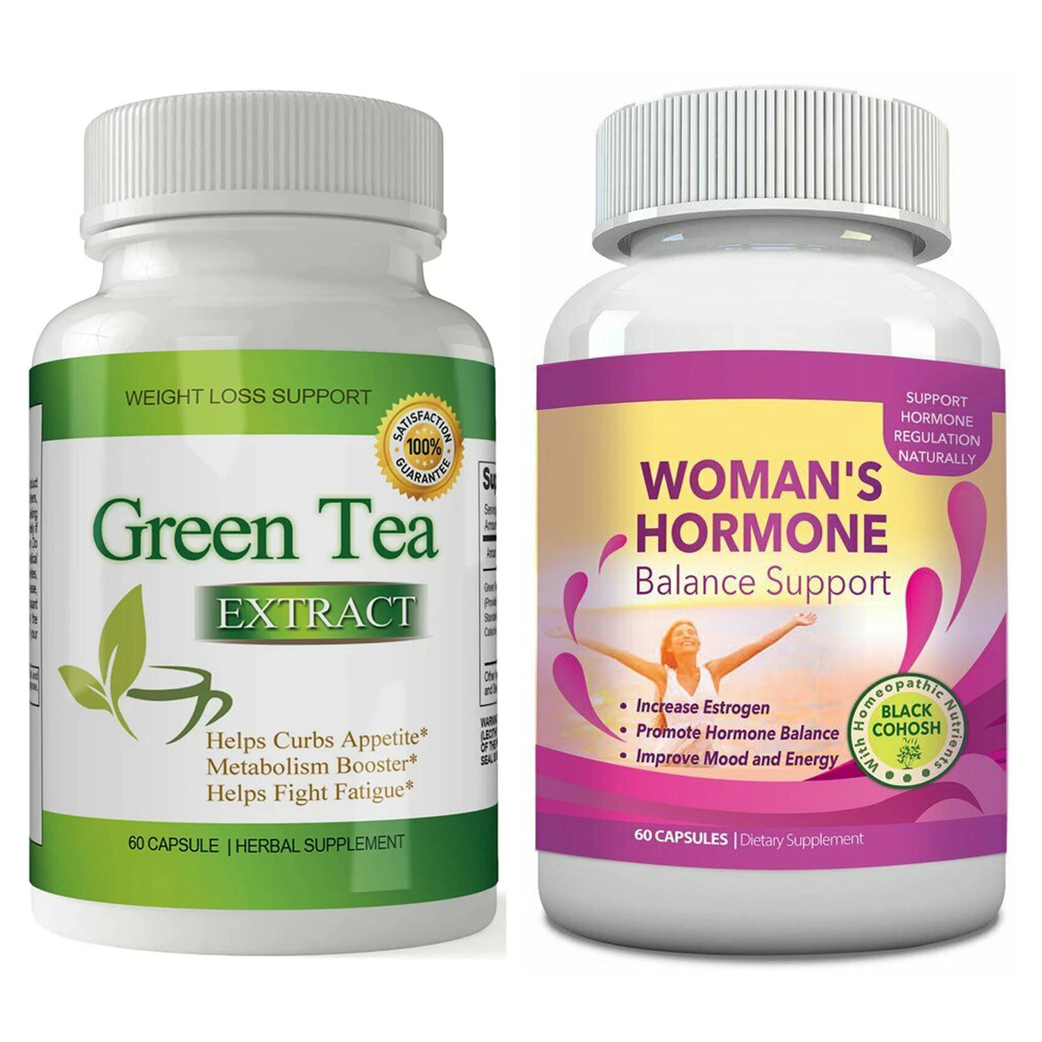 Green Tea Extract Weight Metabolism & Women's Hormone Balance Support Supplement
