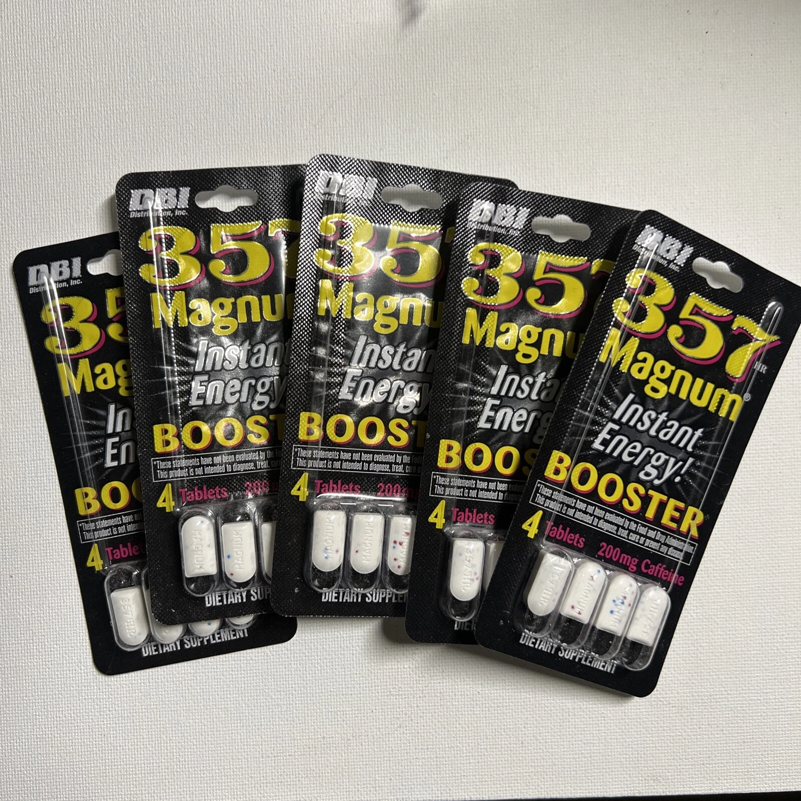 357 Magnum Caffeine Instant Energy 5 Packs x 4 = 20 Tablets Wholesale