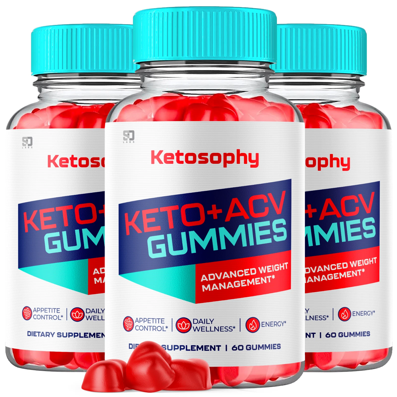 (3 Pack) Ketosophy Keto Gummies, Ketosophy ACV Gummies Weight Loss (180 Gummies)