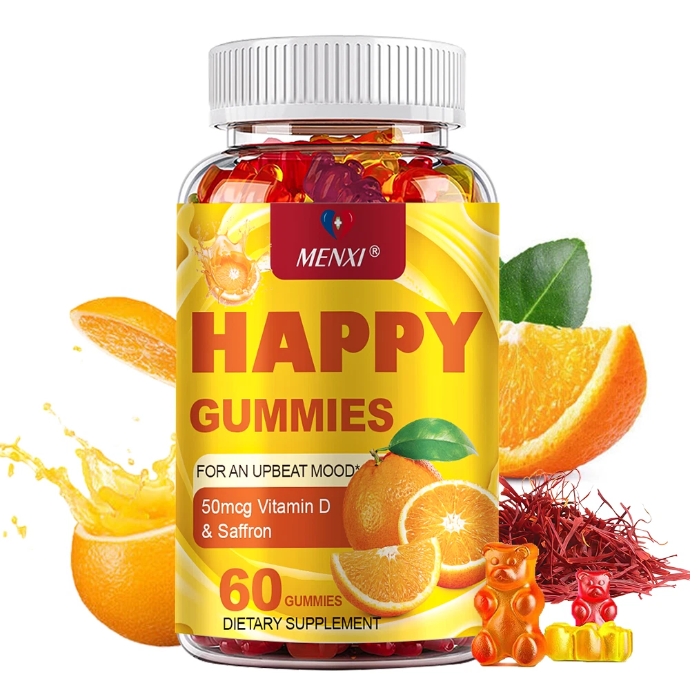 Happy Gummies - Mood Balance Support, Reduce Fatigue - with Vitamin D & Saffron