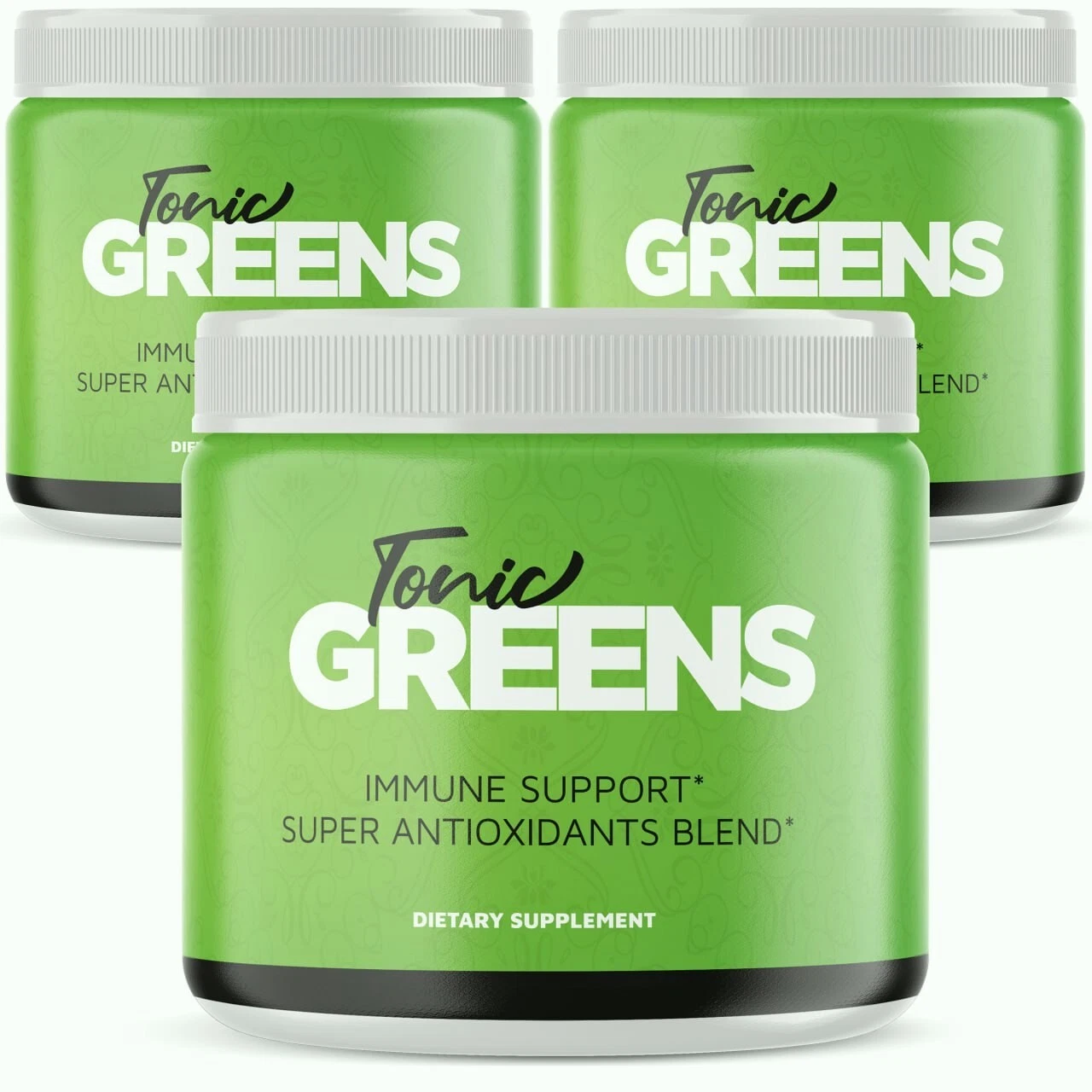 (3 Pack) Tonic Greens Powder, Tonic Greens Advanced Immune Support Drink Mix