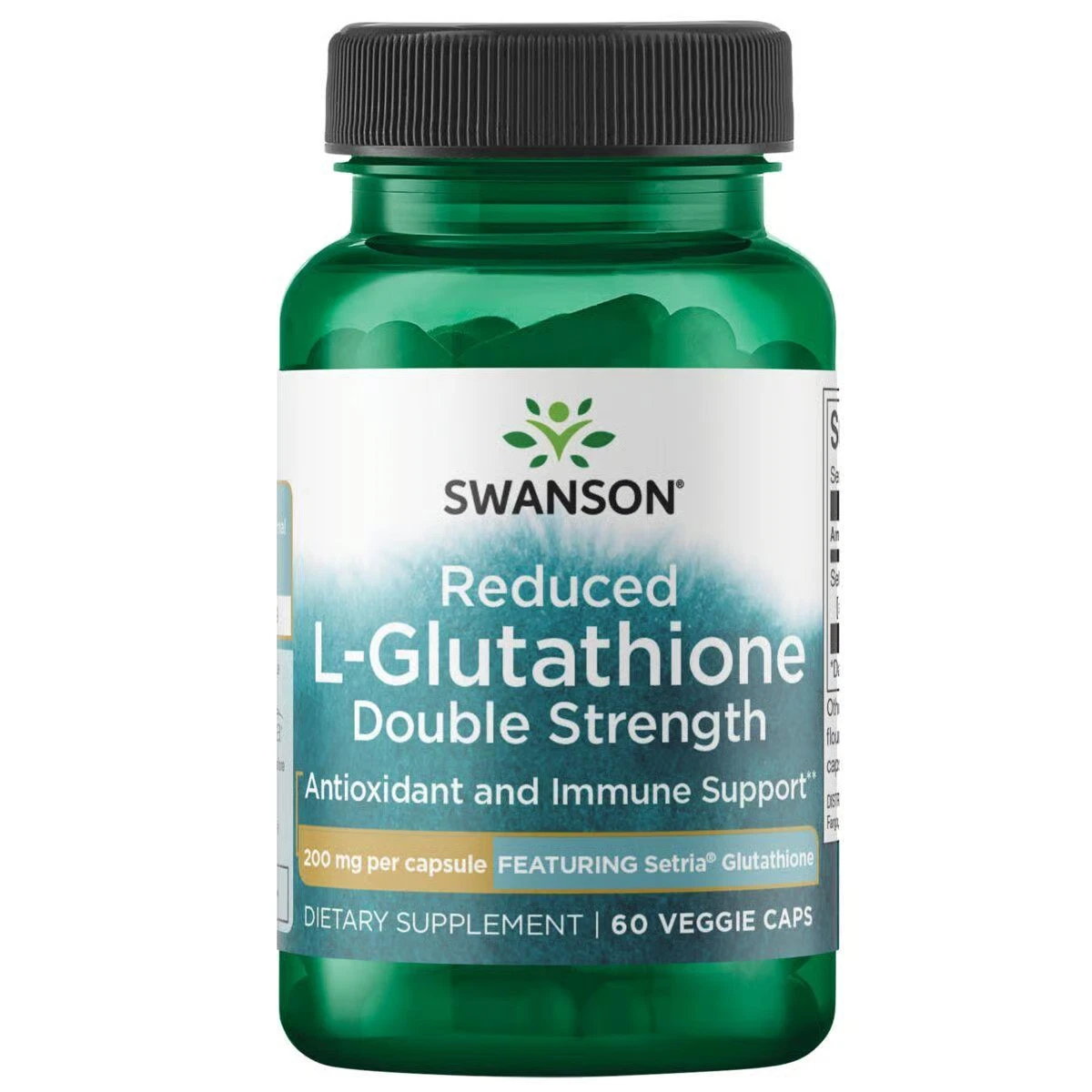 Swanson Glutathione - Super Strength 200 mg 60 Veggie Capsules