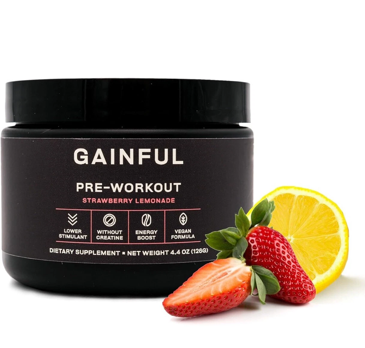 Pre Workout Powder Caffeinated w/ Theanine, Citrulline, BCAA's - 1 Month Supply