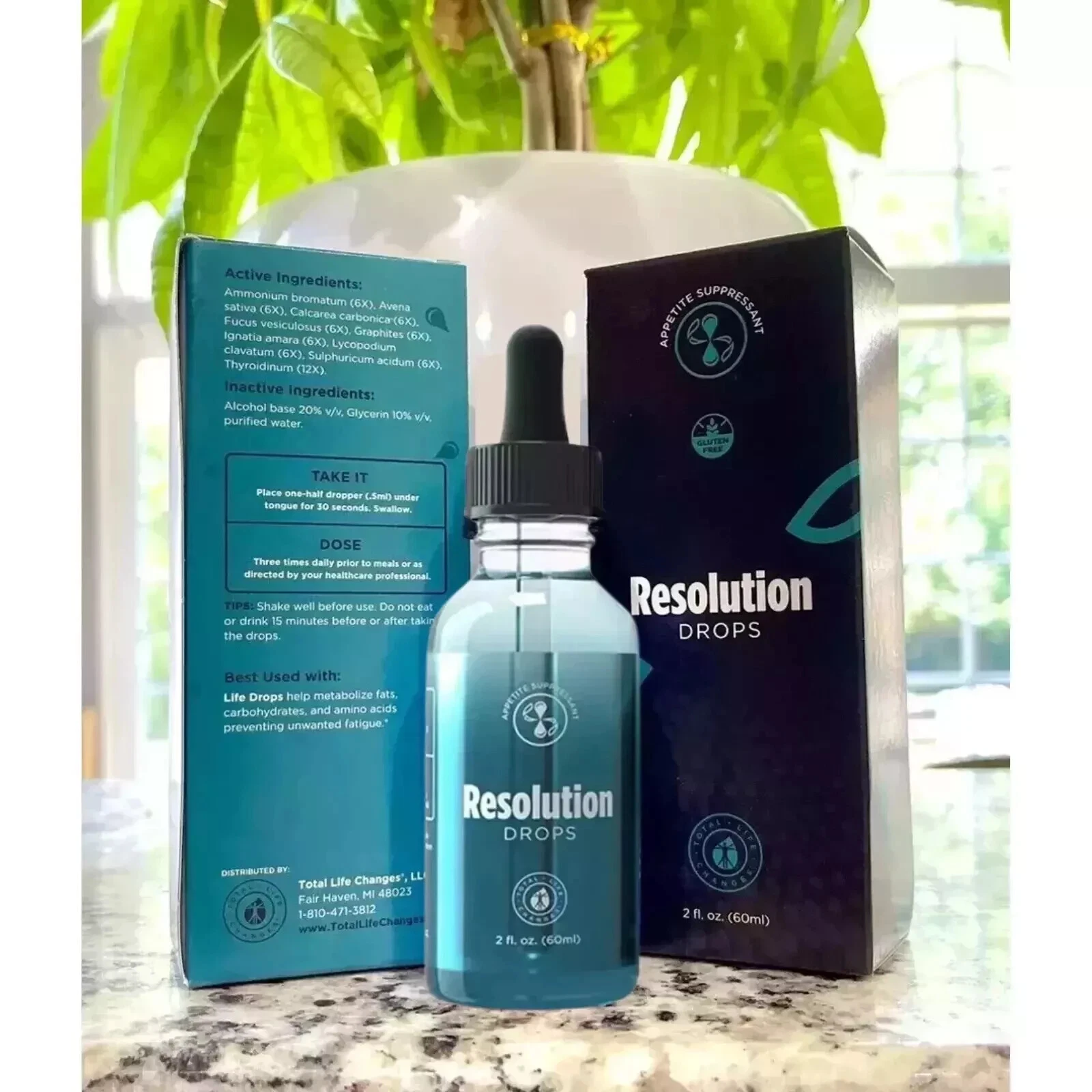 TLC Resolution Drops, Appetite suppressant - Lose Weight / Weight Loss, USA