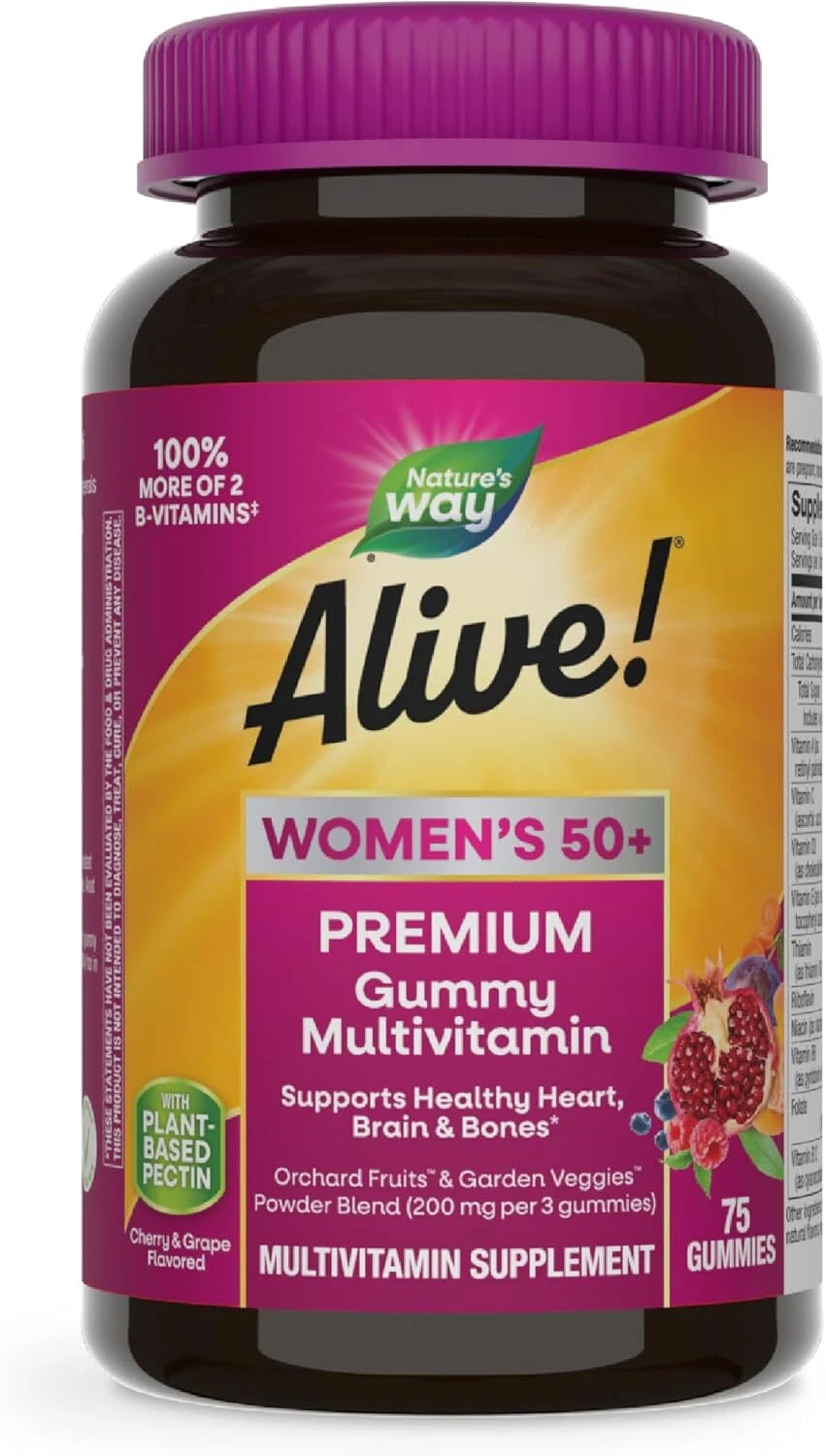Nature’s Way Alive! Women’s 50+ Premium Gummy Multivitamin - 75 Count