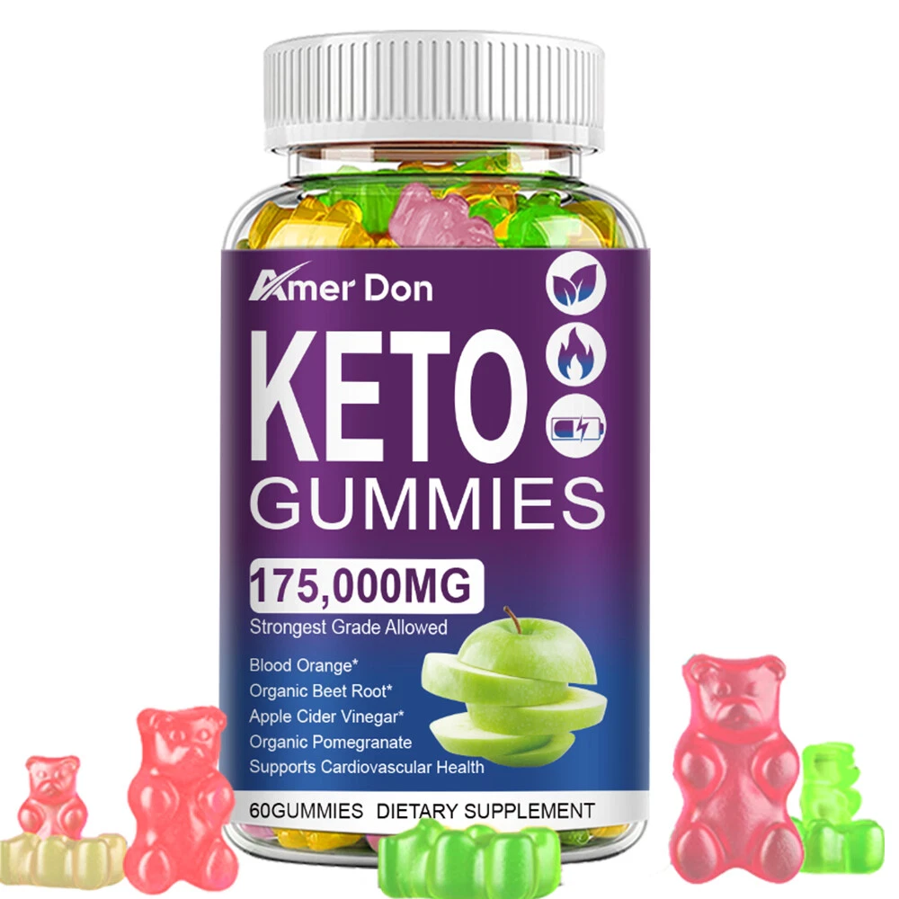 175000MG KETO SLIMMING GUMMIES APPLE CIDER VINEGAR ACV WEIGHT LOSS 60 GUMMY