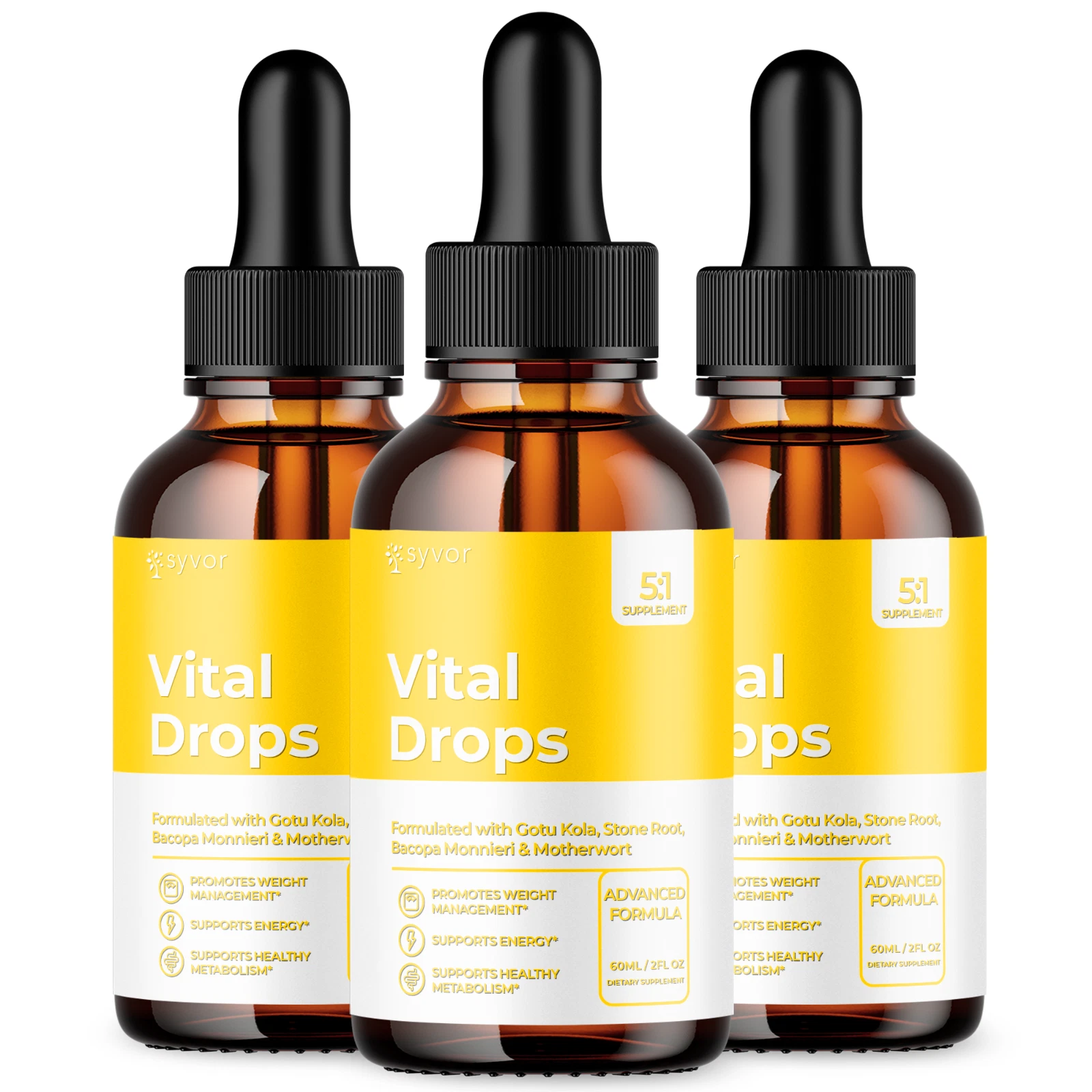 Vital Drops Maximum Strength Keto Formula Weight Management Supplement 60ML