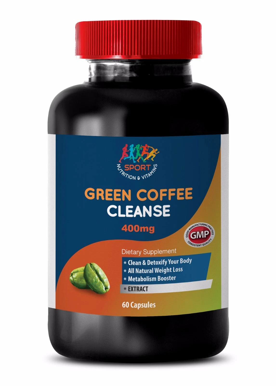 Weight Loss Food - Green Coffee Cleanse 800mg - Green Coffee Ground Capsule 1B