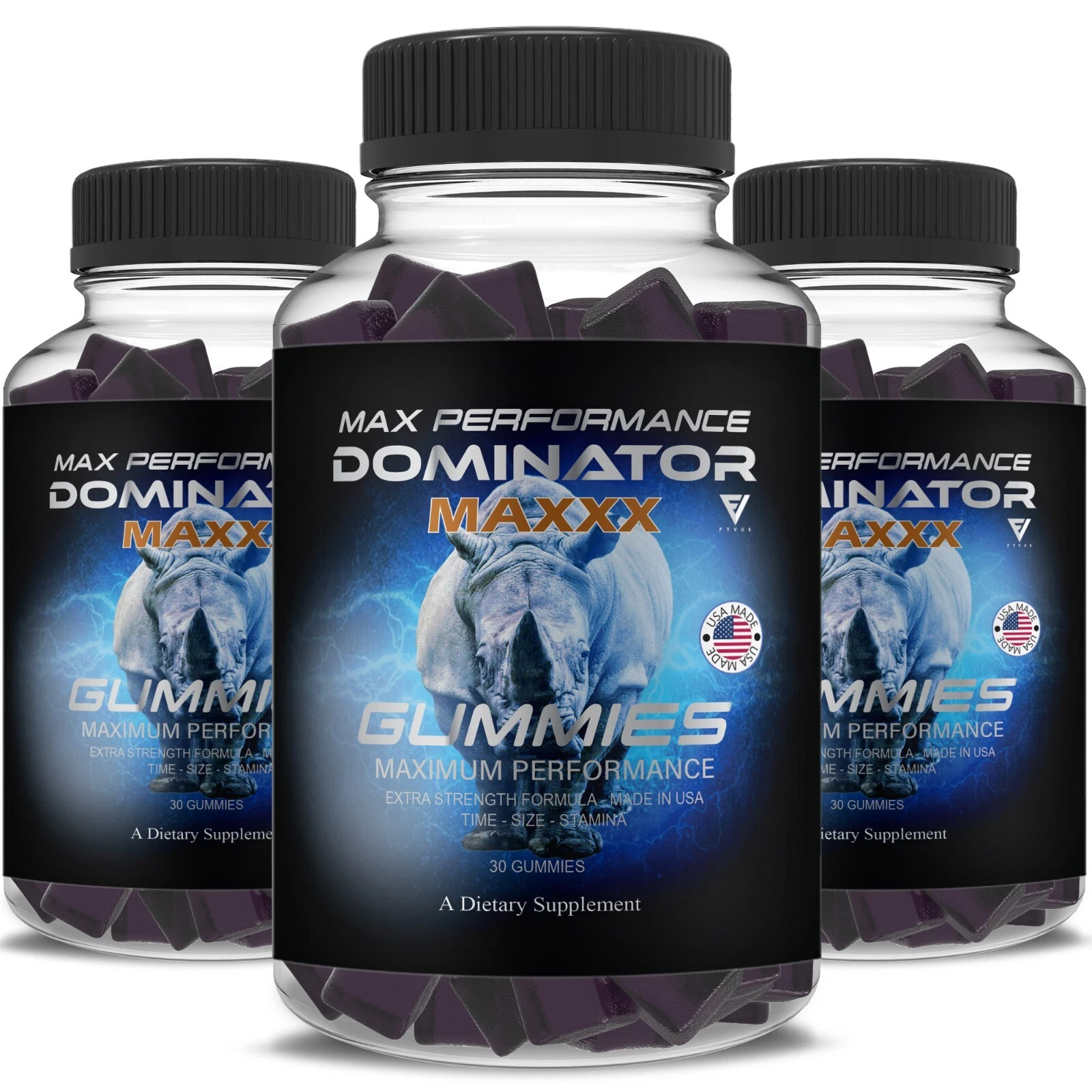 (3 Pack) Dominator Maxx Gummies DominatorMaxx Performance Gummy (3 Month Supply)