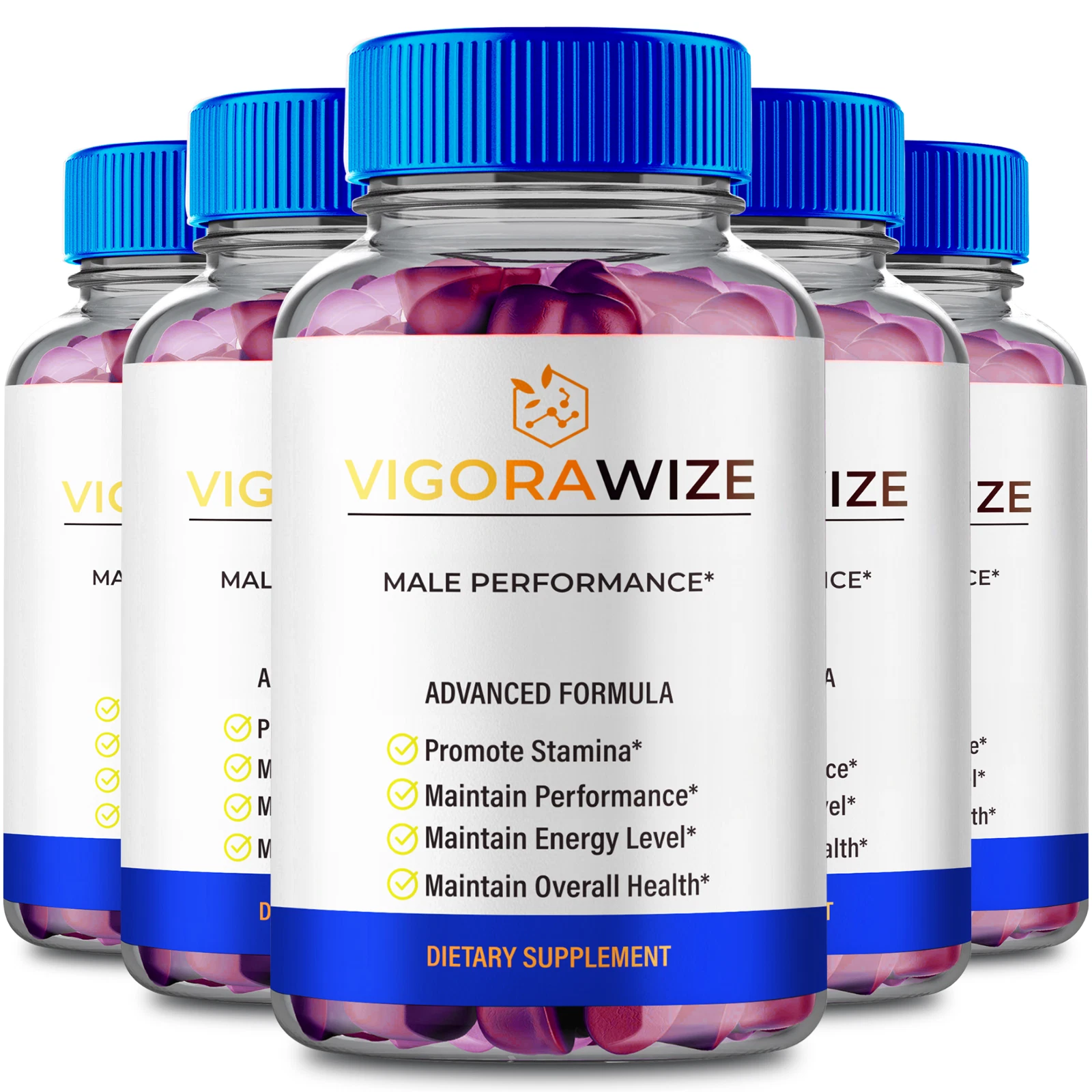 (5 Pack) Vigorawize Gummies For Men, VigoraWize Male Performance Gummies