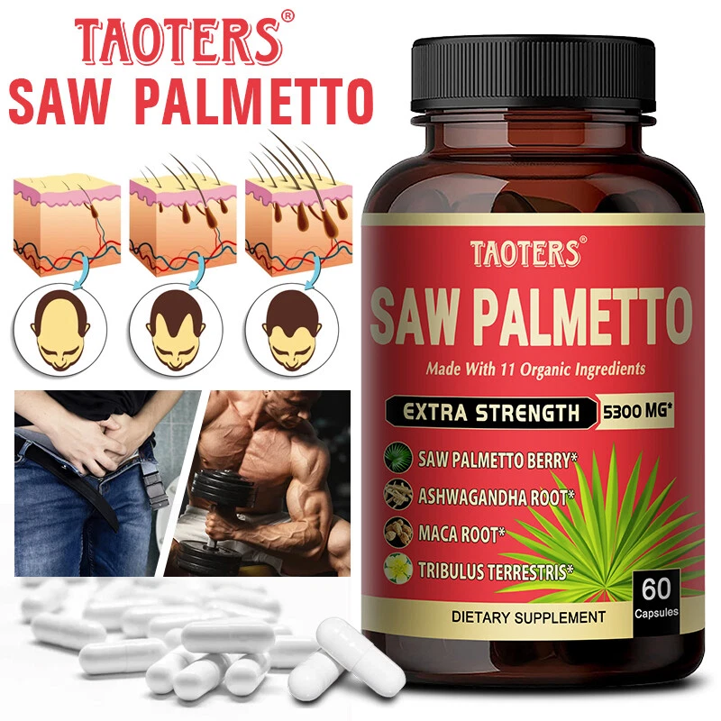 Saw Palmetto 5300 mg Extract 60 Capsules - Men's Prostate Urinary Tract Health