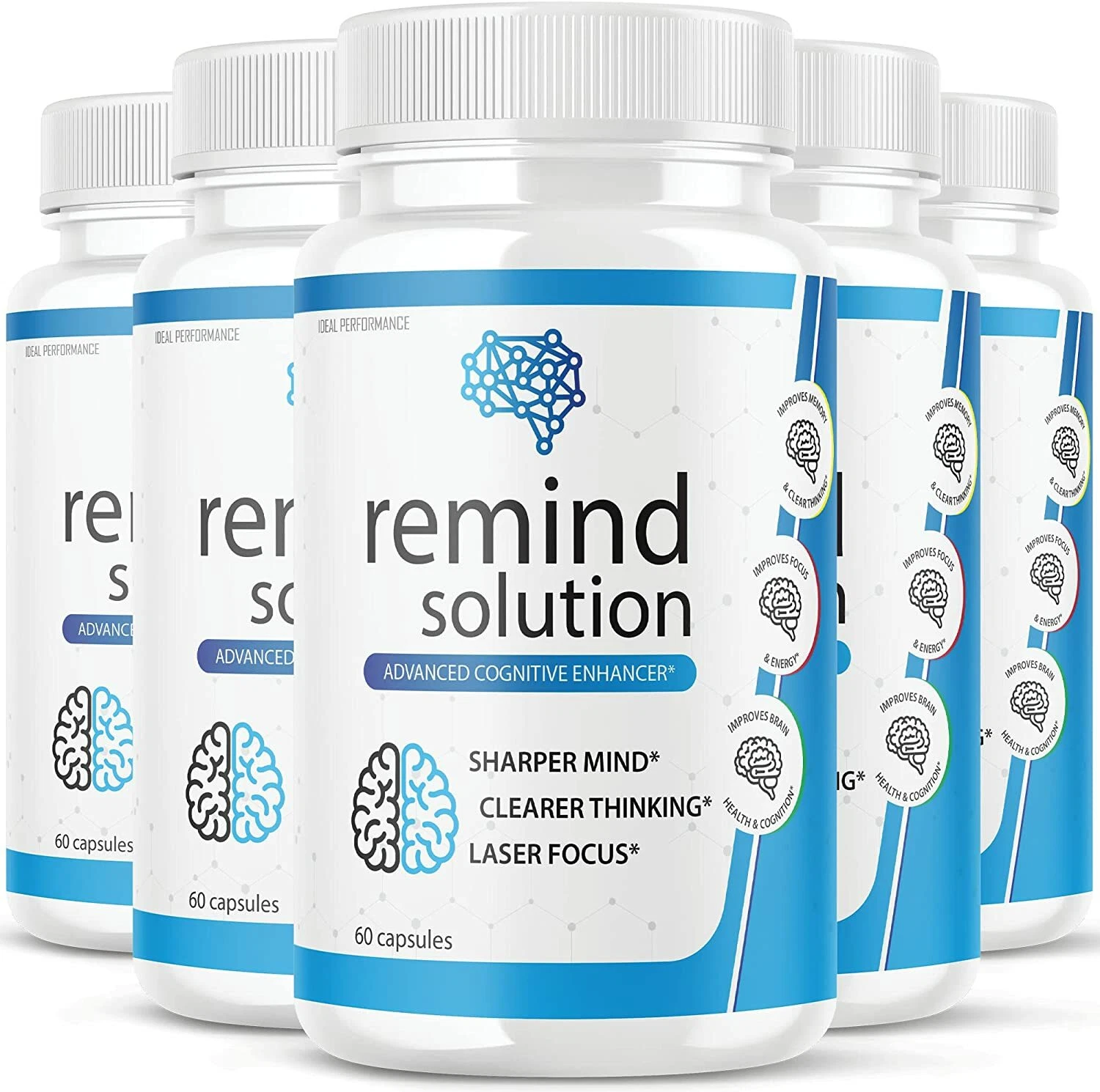 Remind Solution Memory Advanced Cognitive Brain Health Function 300 Cap (5 Pack)