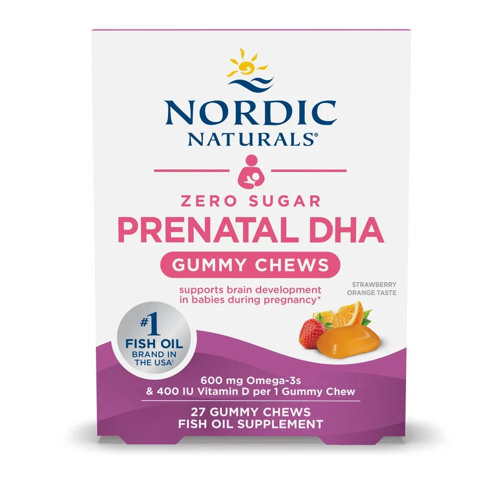 Nordic Naturals Zero Sugar Prenatal Gummy Chews - 27 Count