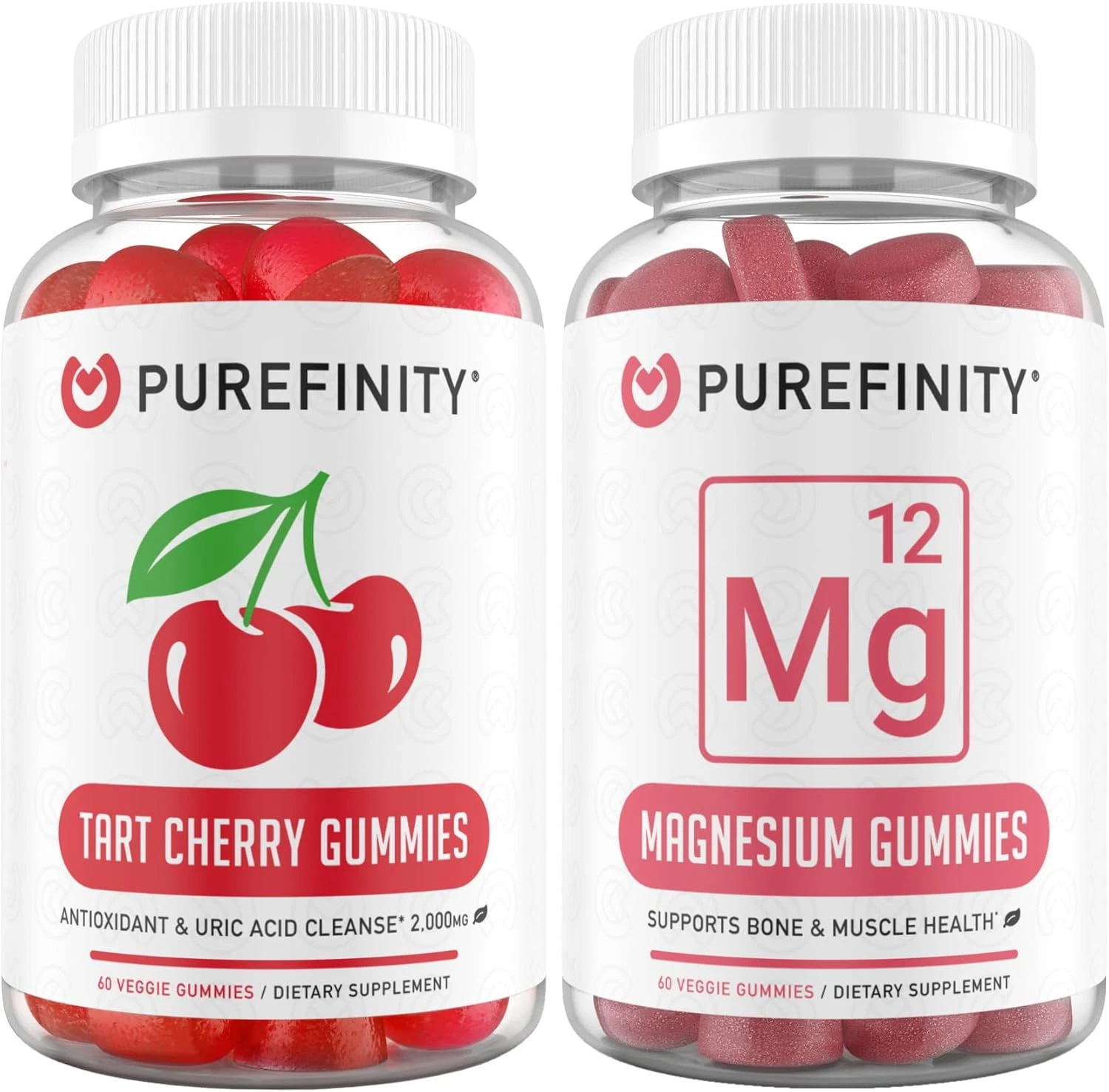 Tart Cherry and Magnesium Gummies Bundle (Uric Acid Flush & Cleanse with Magnesi
