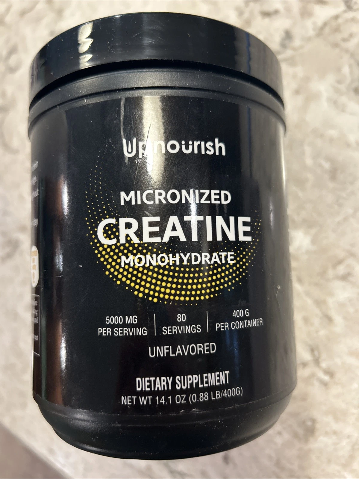 UpNourish Micronized Creatine Monohydrate Powder 400 G - Unflavored Vegan07/2025