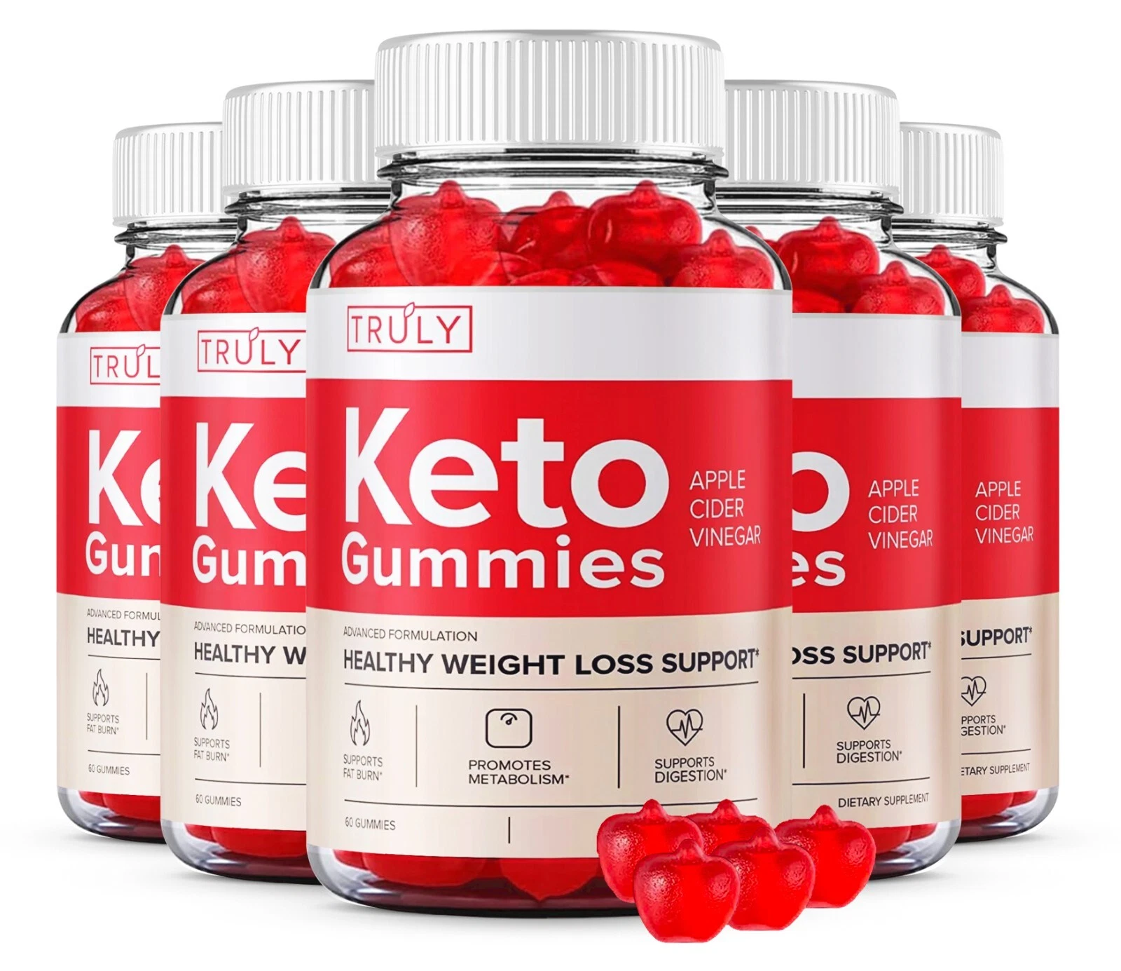 Truly Keto Gummies Healthy Weight Loss Support Supplement (300 Gummies) 5 PACK