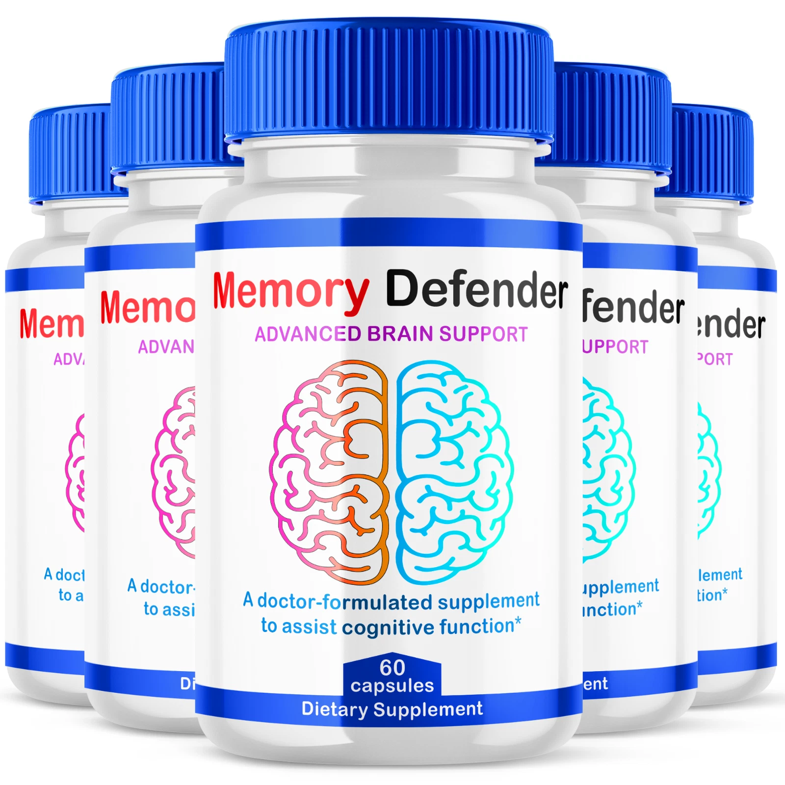 Memory Defender Advanced Memory & Focus Nootropic Brain Supplement 300 Capsules
