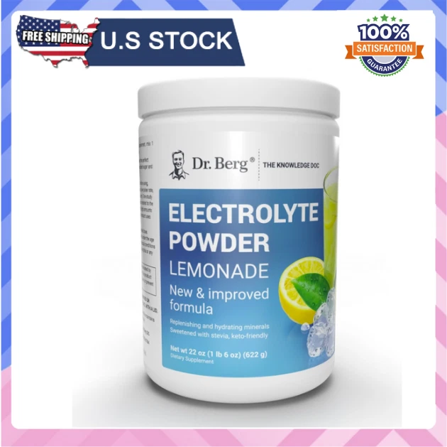 Lemonade Flavor Hydration Drink Mix Supplement - 100 Servings (NOT Table Salt)