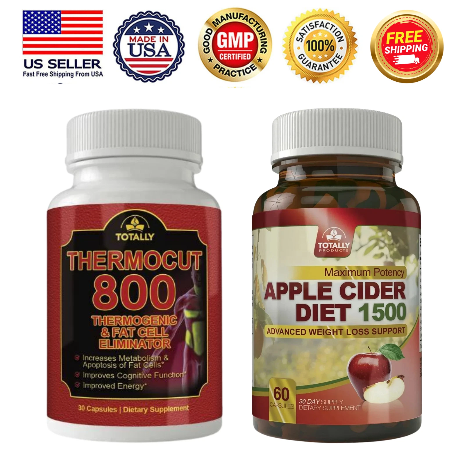 Thermogenic Fat Burn Metabolism Boost Apple Cider Vinegar Weight Loss Supplement