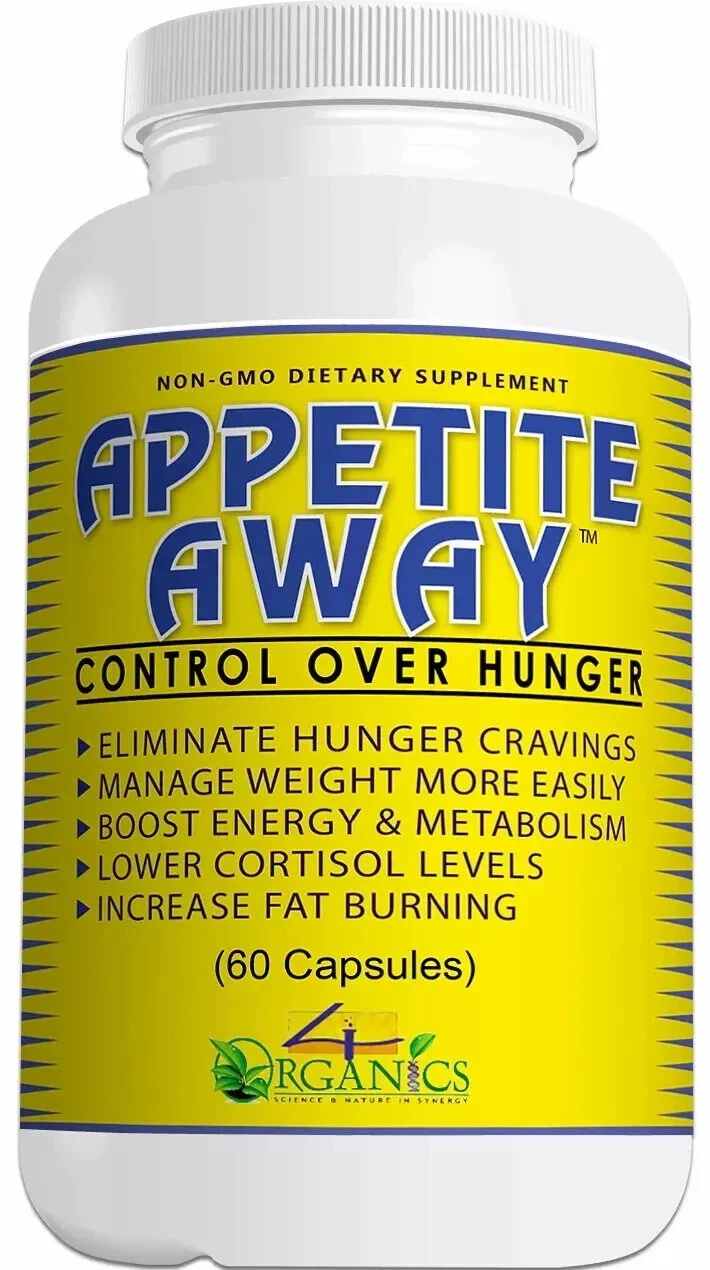 Appetite Away Hunger Suppressant / Diet Supplement (60 Capsules), Pack of 2 .