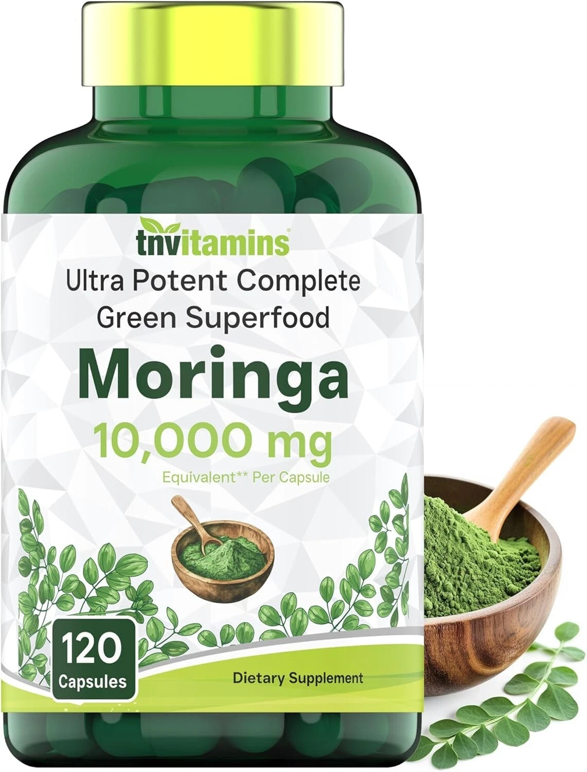 Rosabella Moringa Powder Capsule 10000 of Pure Nutrient-Rich Moringa 120 Capsule