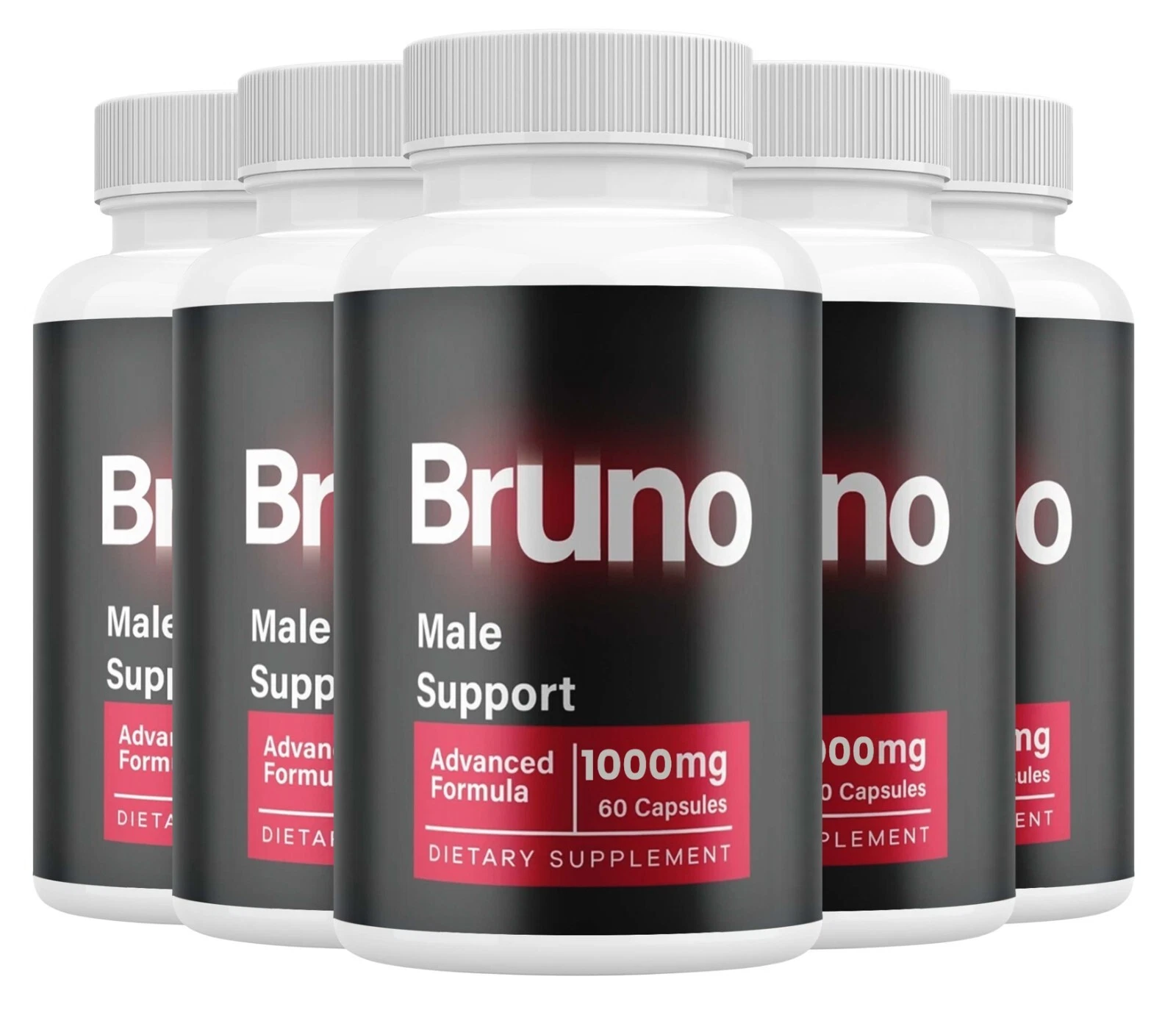 (5 Pack) Bruno Pills for Men, Advanced Male Performance & Energy Pills