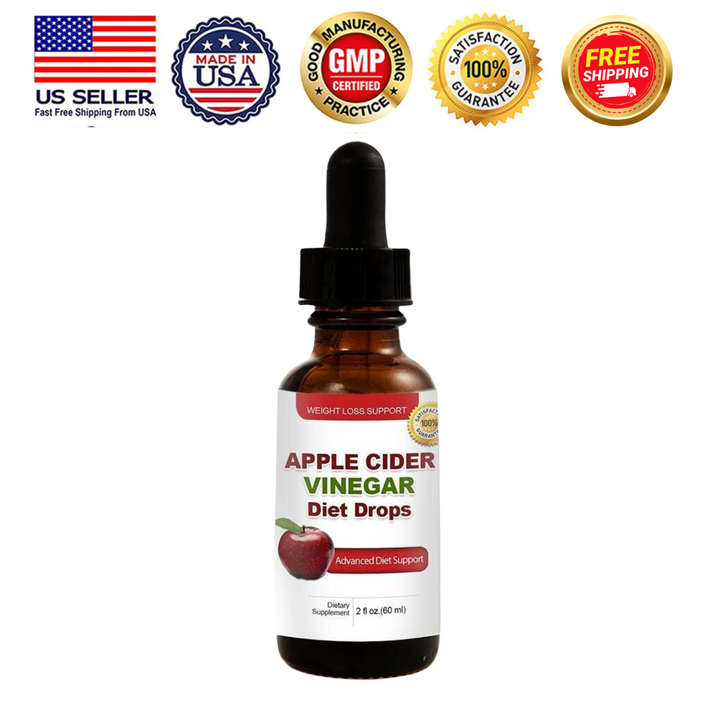 Ultimate Apple Cider Vinegar Diet Drops Weight Loss Burn Fat Free Ship