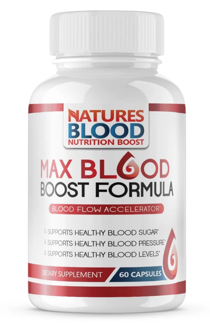 Max Blood Boost Formula Blood Flow Accelerator Dietary Supplement (60 Capsules)