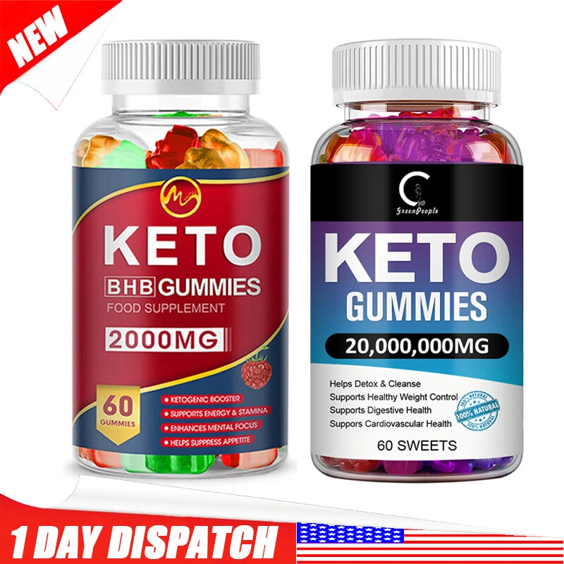 Keto Diet BHB Gummies For Fat Burn ACV Weight Loss Detox Keto Diet Pills 60Gummy
