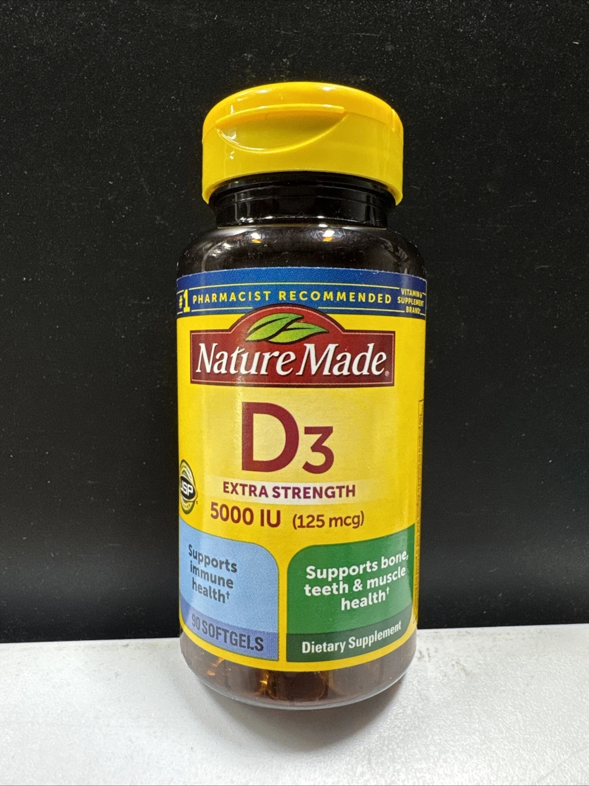 (1)Nature Made ExtraStrength Vitamin D3 5000 IU Softgels 90 Softgels Exp. 05/25