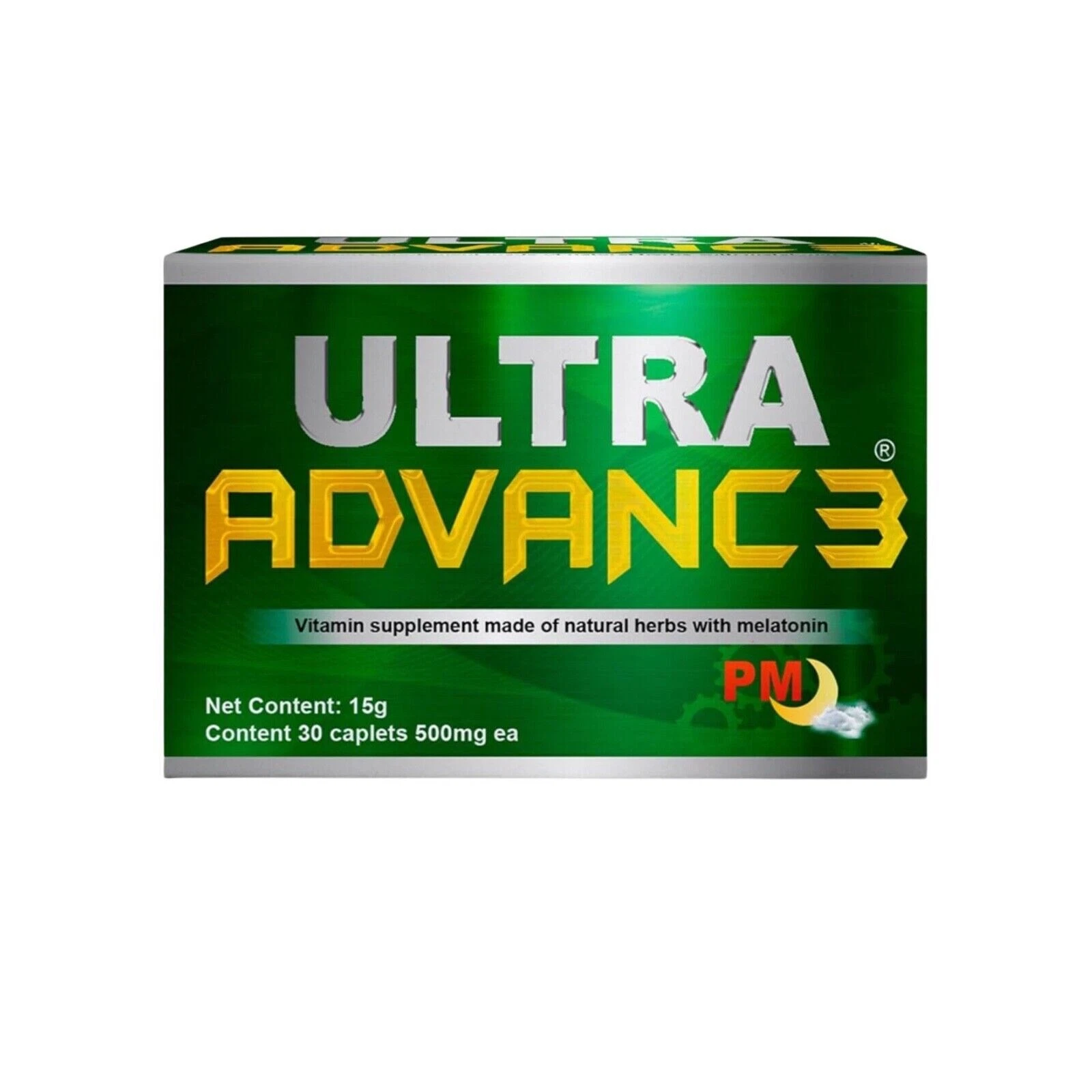 Ultra Advance 3 Green PM Herbs Traditional ultradvance Supplement 30 Caps
