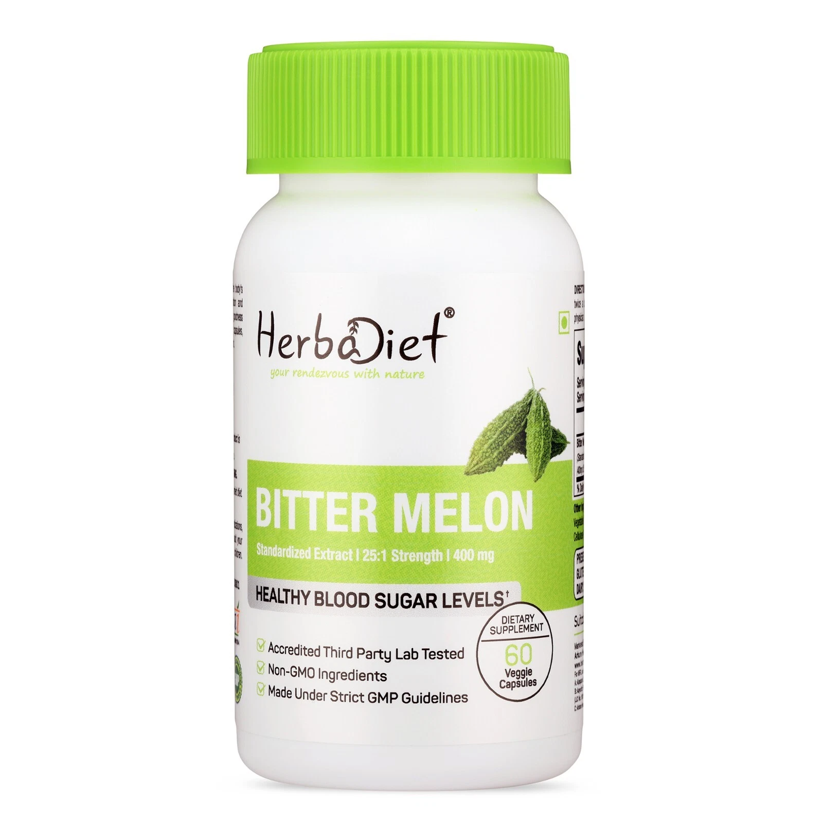 Bitter Melon Extract Capsules 10,000 mg | Extra Strength 25:1 | Weight Loss
