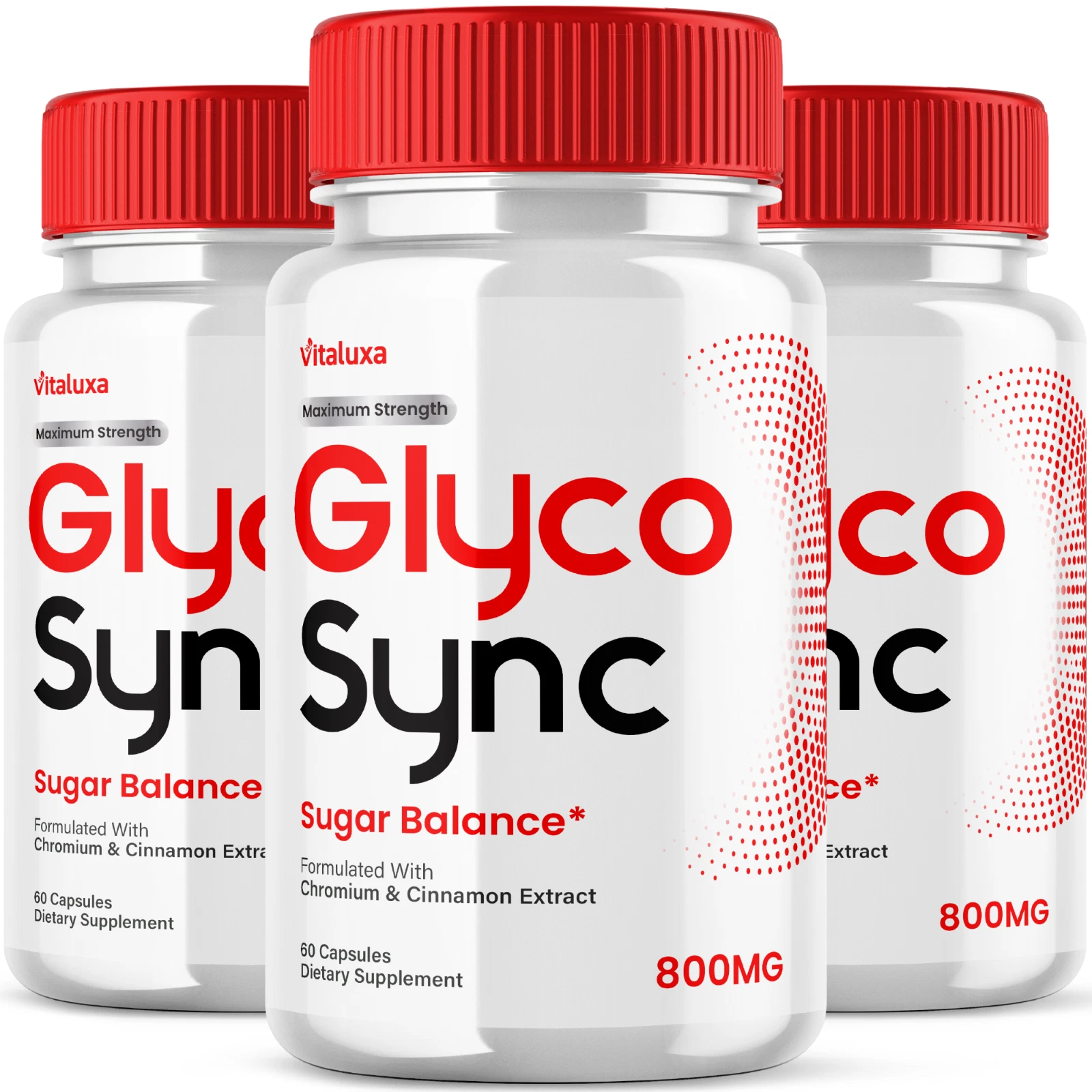 (3 Pack) Glyco Sync Advance Blood Balance Support Natural Glyco (180 Capsules)