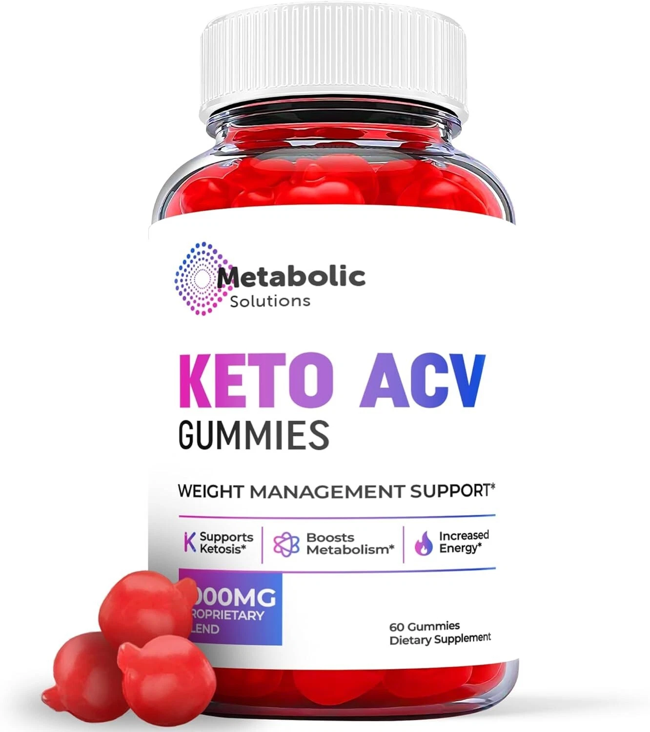 Metabolic Solutions Keto Gummies- Metabolic ACV Gummy Weight Loss ORIGINAL-1Pack