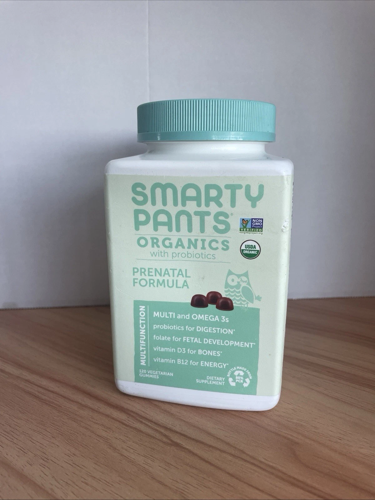 Smarty Pants Organic Prenatal Multi & Probiotics 120ct. Vegetarian