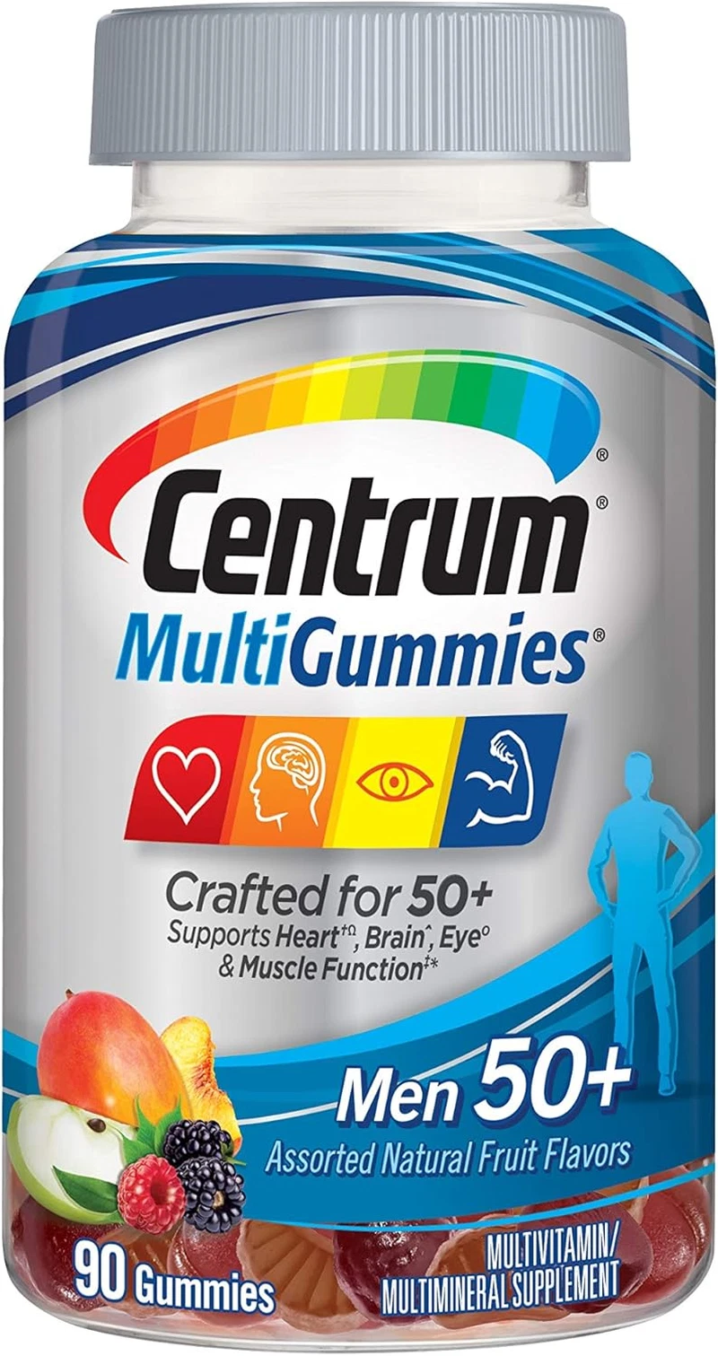 Centrum Multigummies Gummy Multivitamin for Women 50+ Vitamin D3 B6 B12 90 Cot