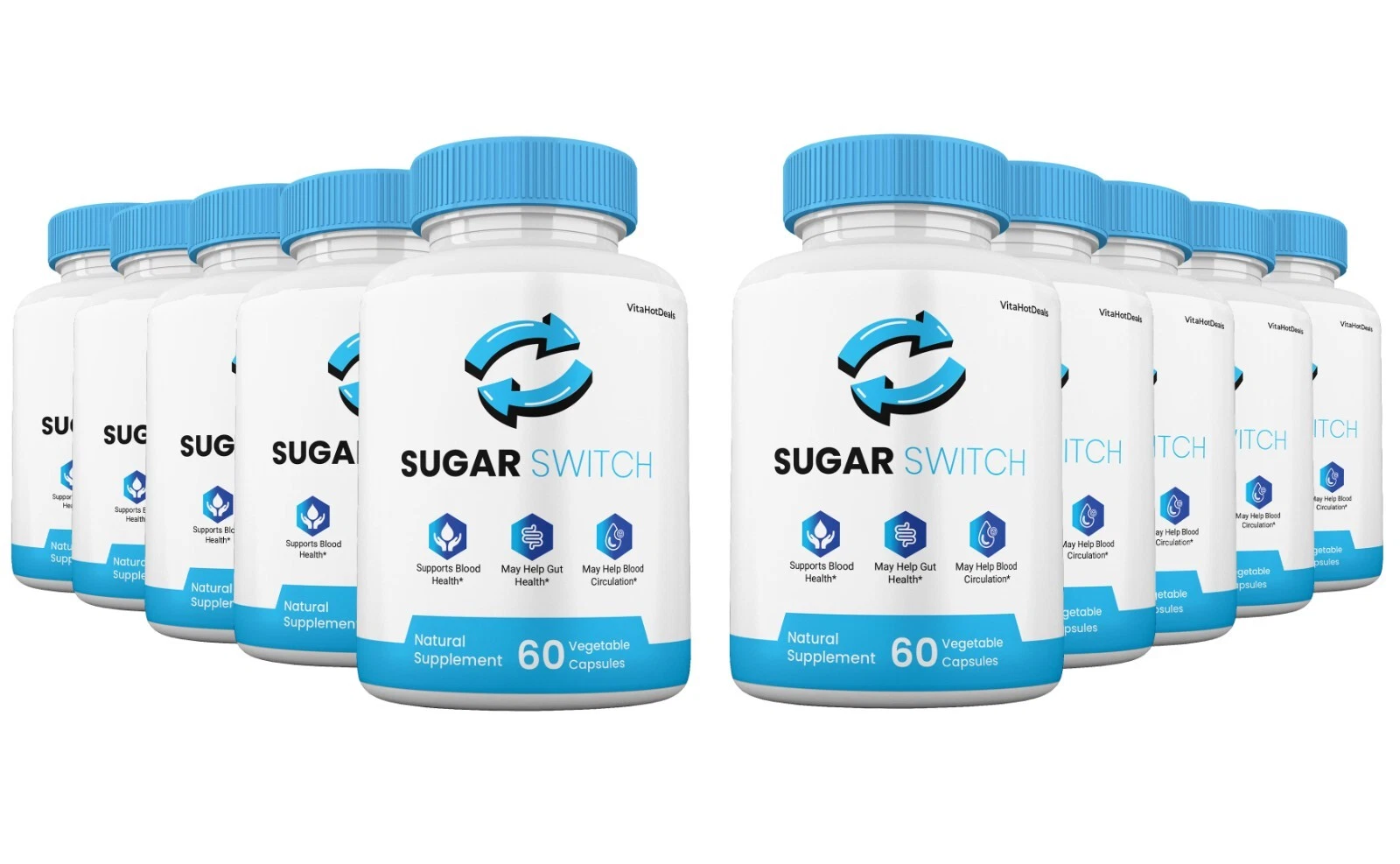 Sugar Switch Glyco Blood Health Supplement, SugarSwitch Capsules (10 Pack)