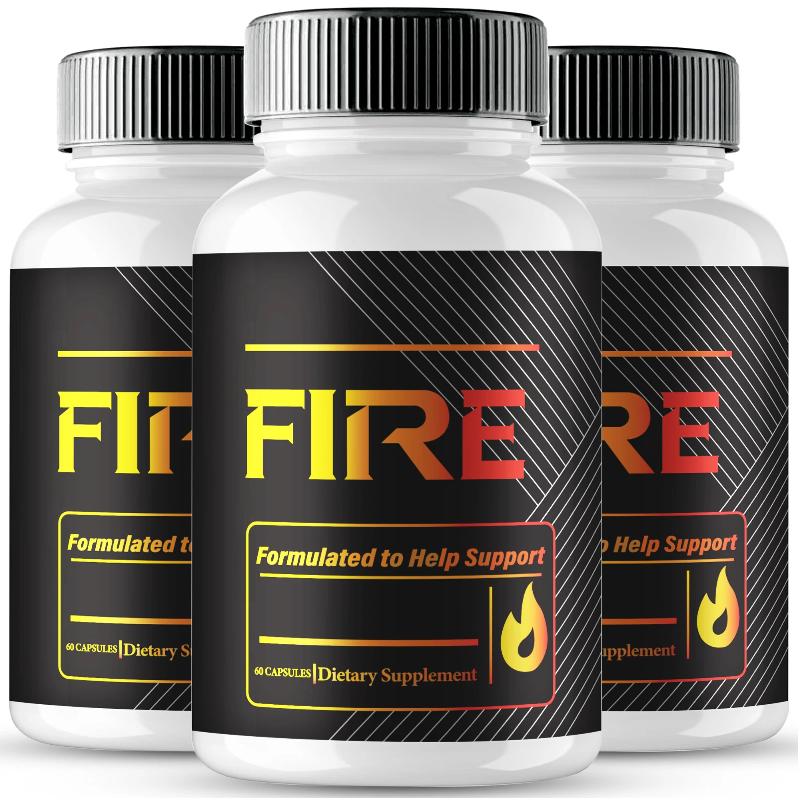 (3 Pack) Fire Supplement Male Capsules, Advanced Formula for Stamina & Virility