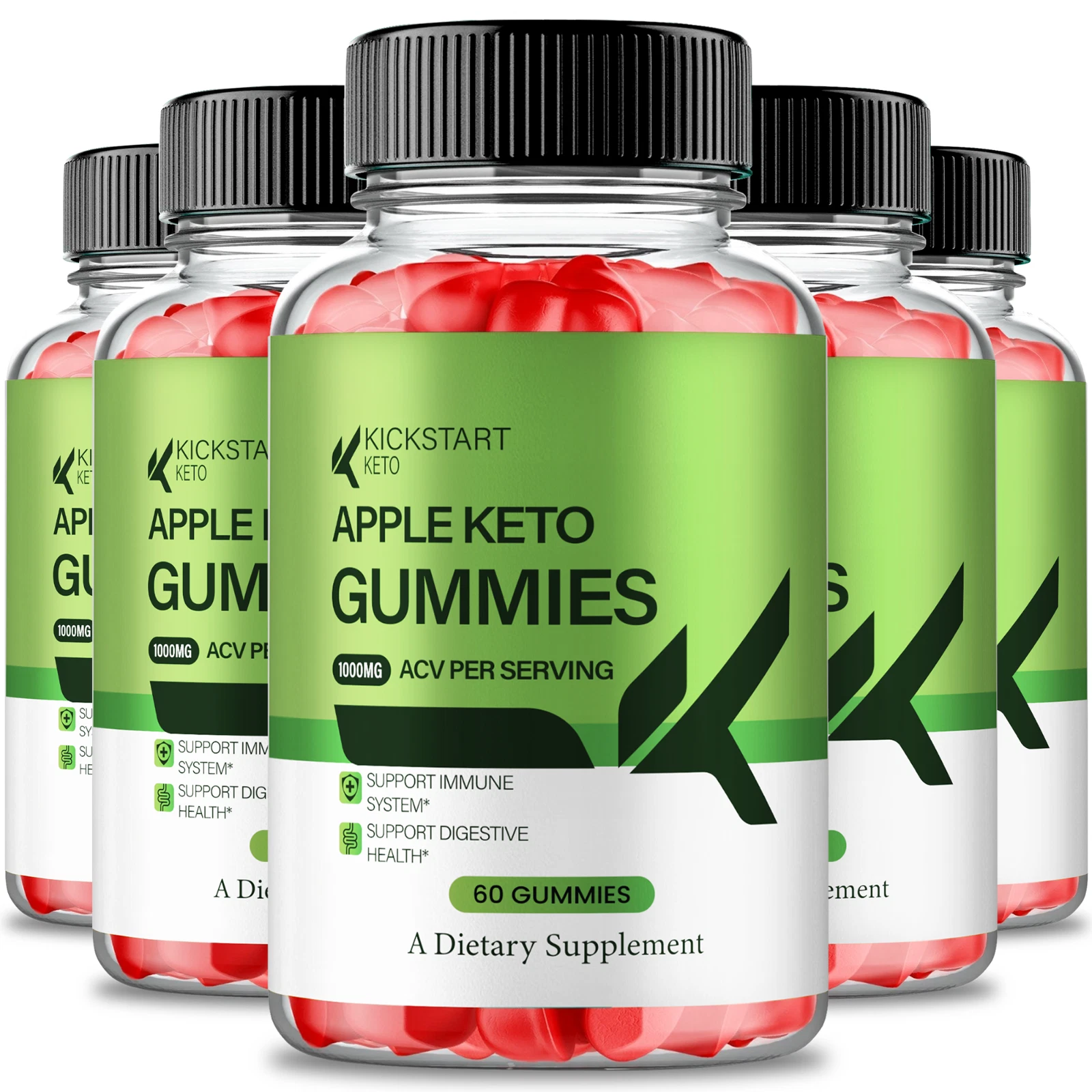 (5 Pack) KickStart Keto ACV Gummies, Kick Start for Weight Loss Management Gummy